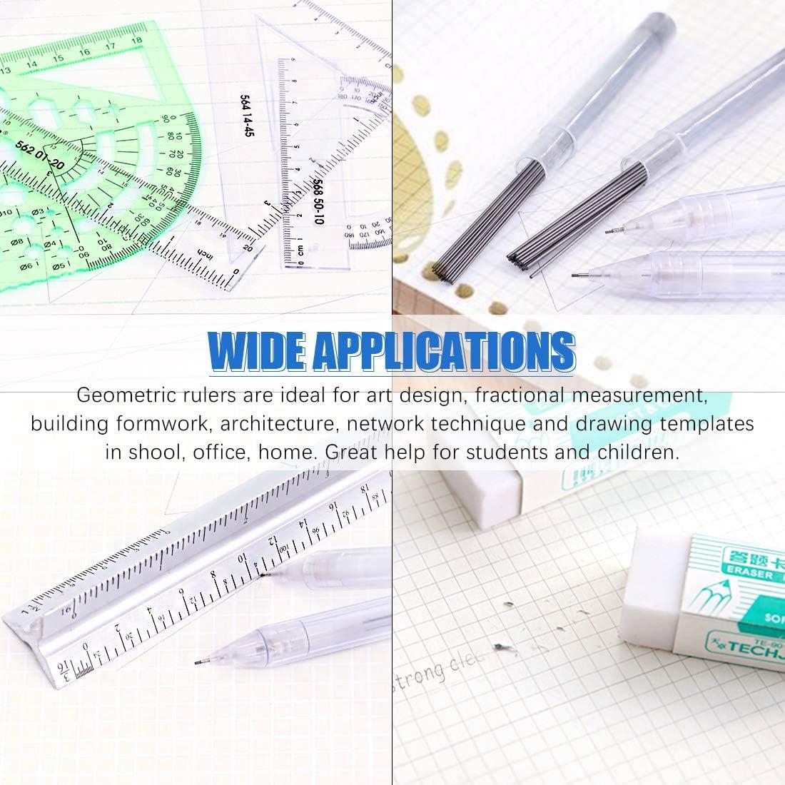 Set de Plantillas de Medición Glarks 16 Piezas Geométricas