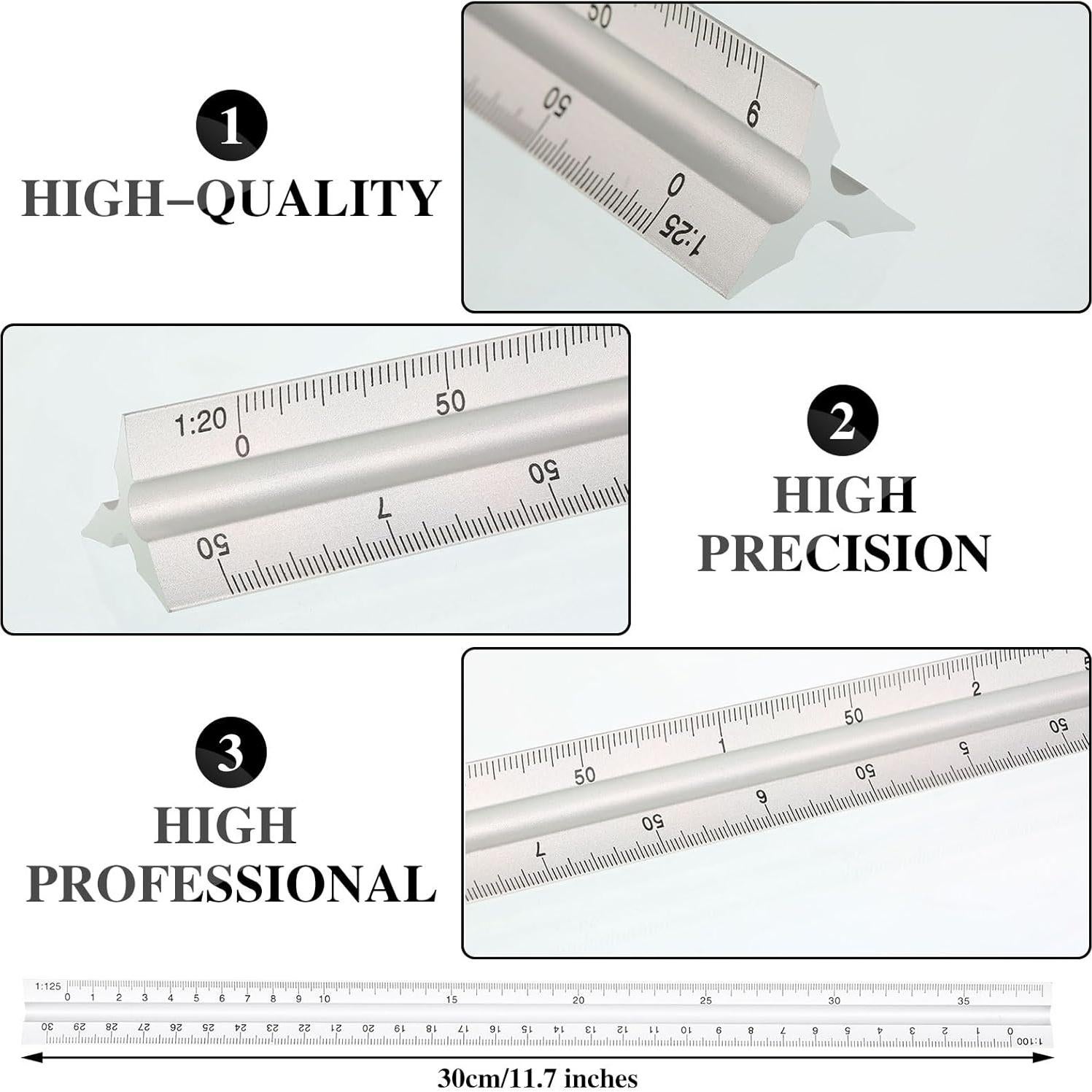 Zonon Kit de Plantillas de Dibujo y Reglas Geométricas 30.48 cm