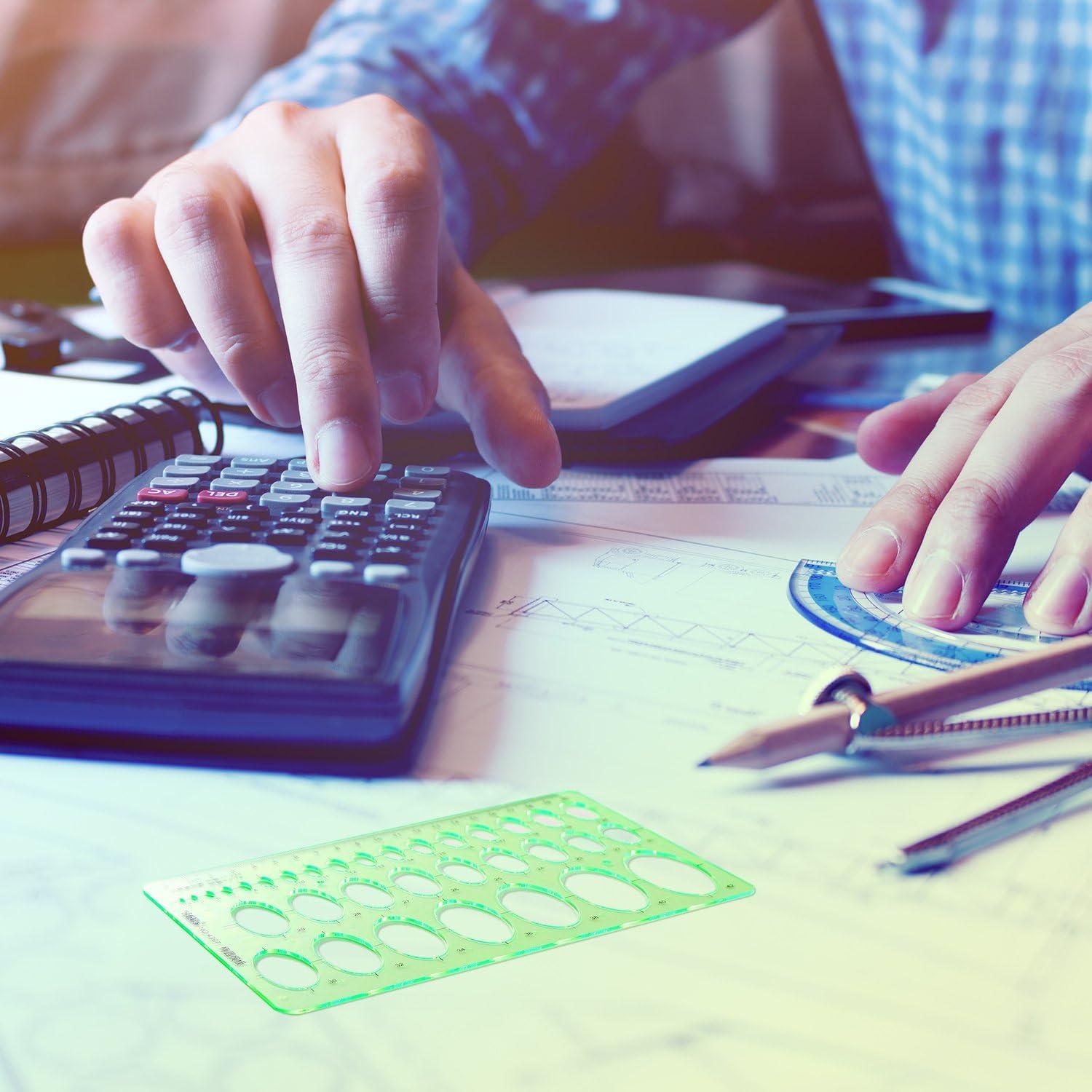 6 Plantillas de Medición Geométrica Shappy - Plástico Verde Claro