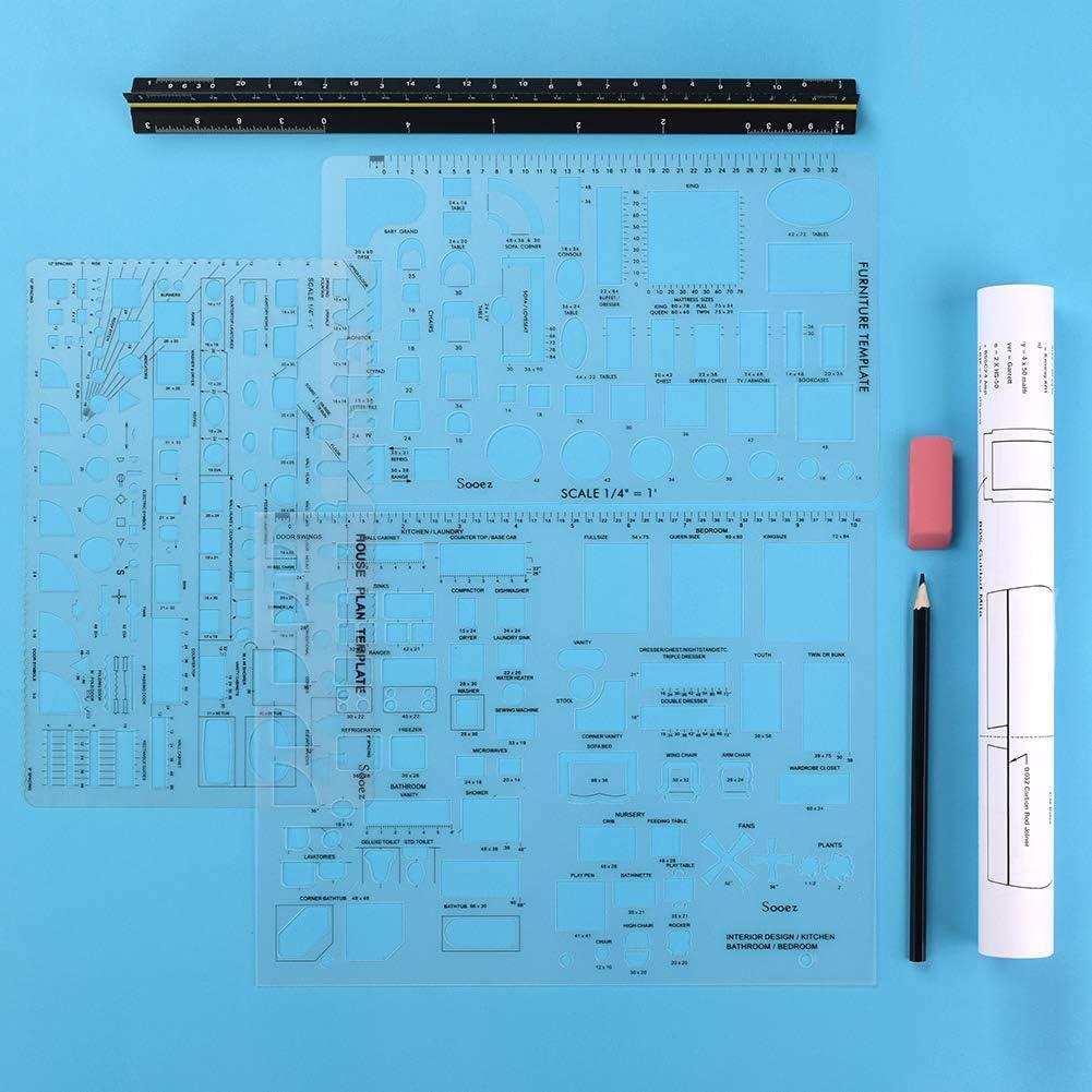 Set de 3 Plantillas Arquitectónicas Sooez - Diseño Interior