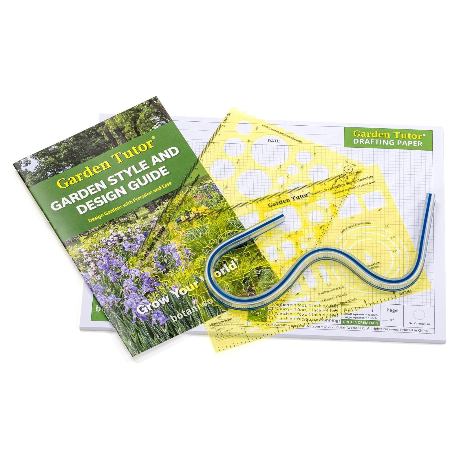 Kit de Diseño de Jardín Garden Tutor - Plantillas y Regla Flexible