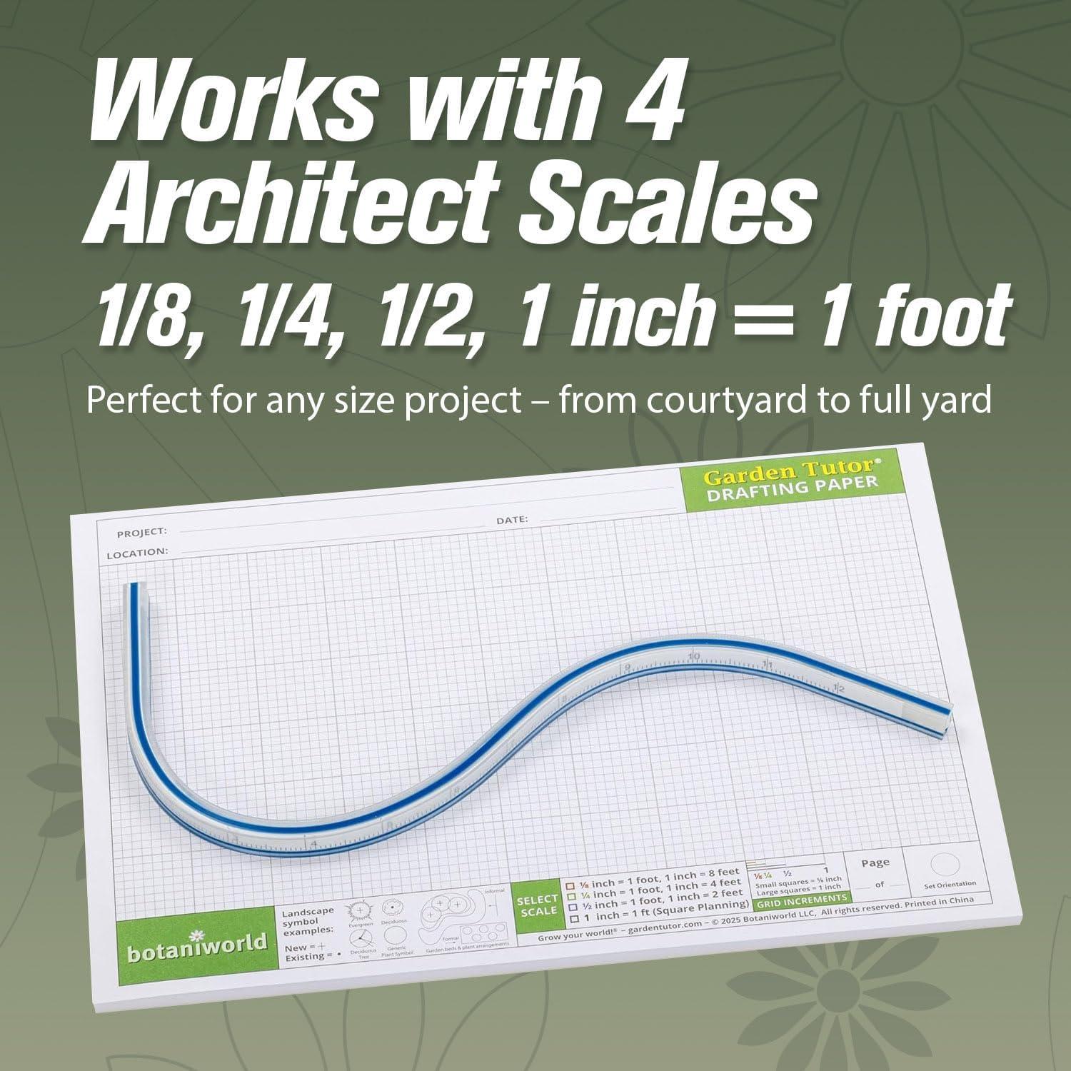 Kit de Diseño de Jardín Garden Tutor - Plantillas y Regla Flexible