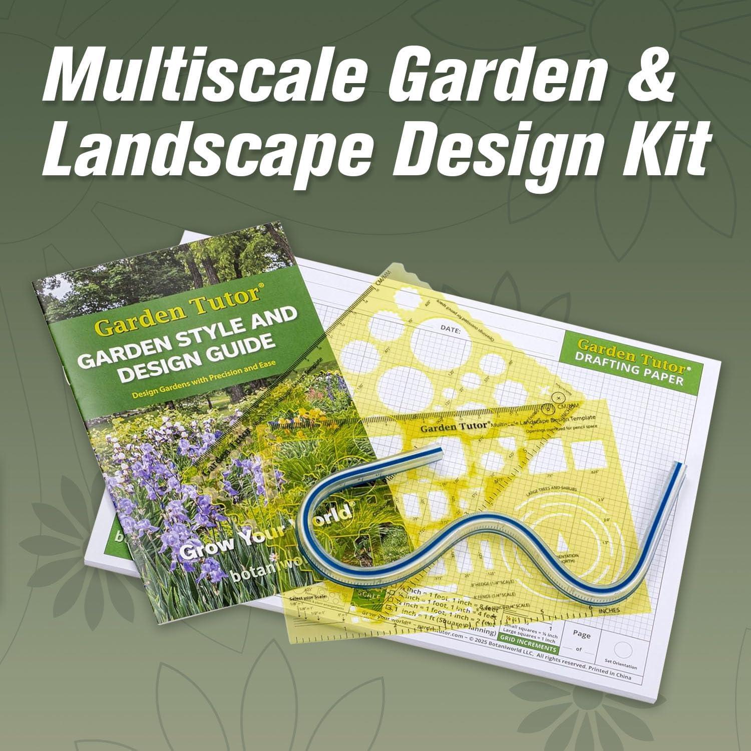Kit de Diseño de Jardín Garden Tutor - Plantillas y Regla Flexible