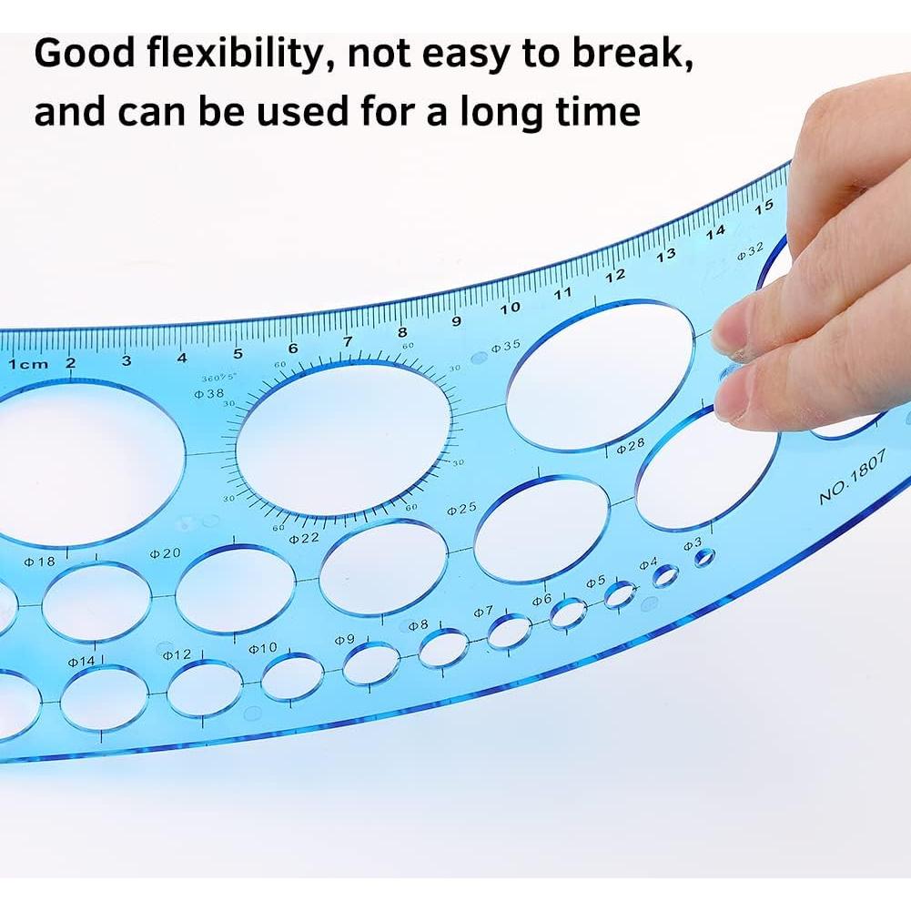 Juego de Plantillas de Círculo Pnytty - 4 Pcs Herramientas de Dibujo