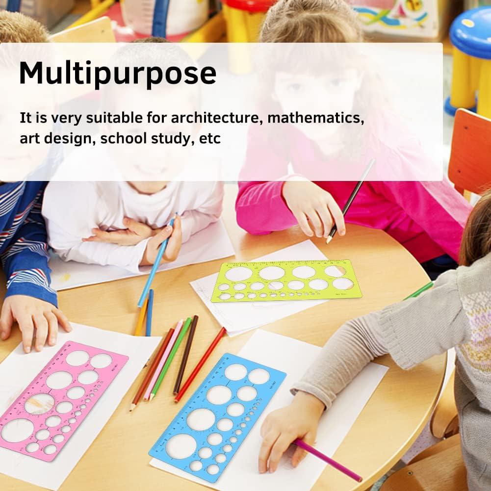 Juego de Plantillas de Círculo Pnytty - 4 Pcs Herramientas de Dibujo