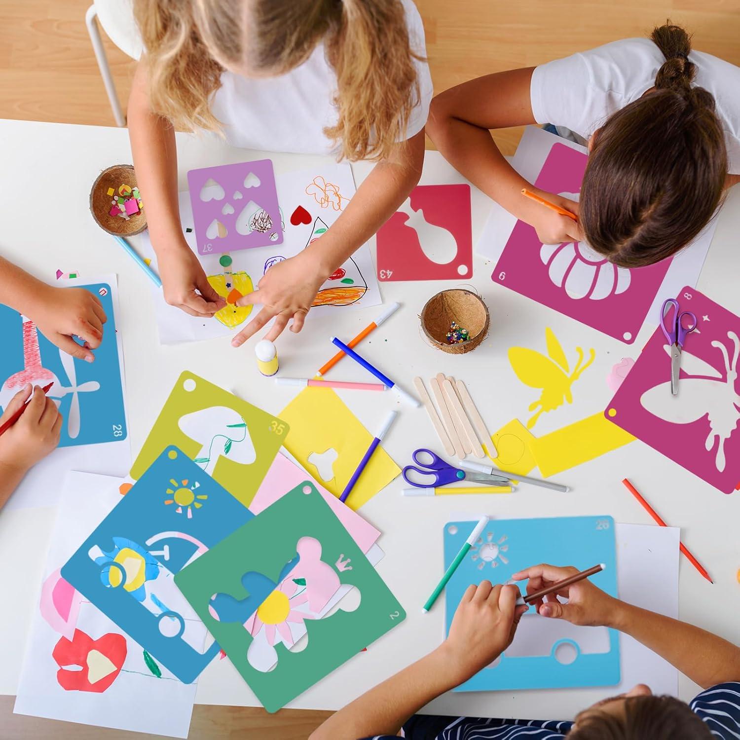 48 Plantillas Reutilizables Komezen para Niños - 20.32 cm