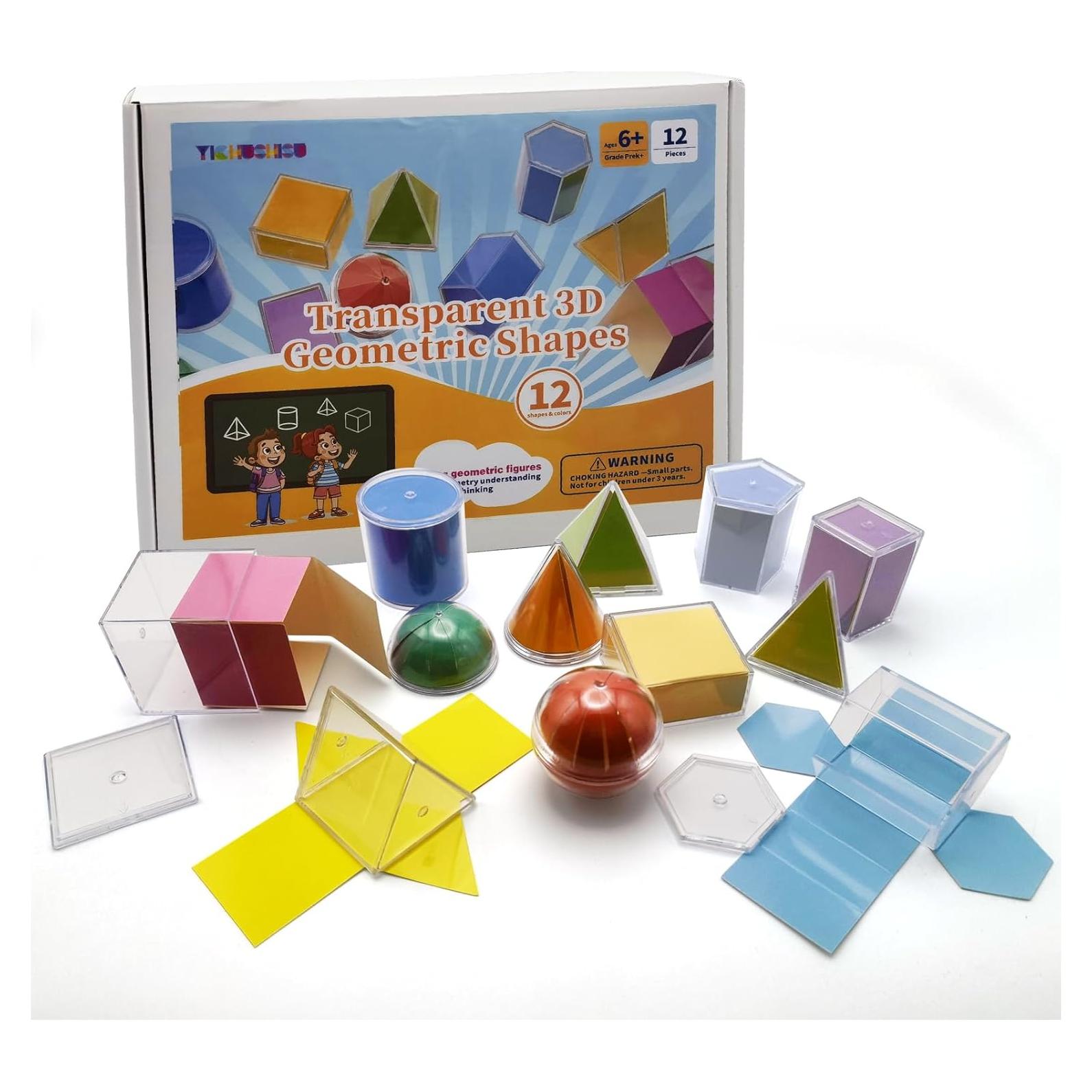 Conjunto de Formas Geométricas 3D Yichushisu - 12 Piezas 5 cm