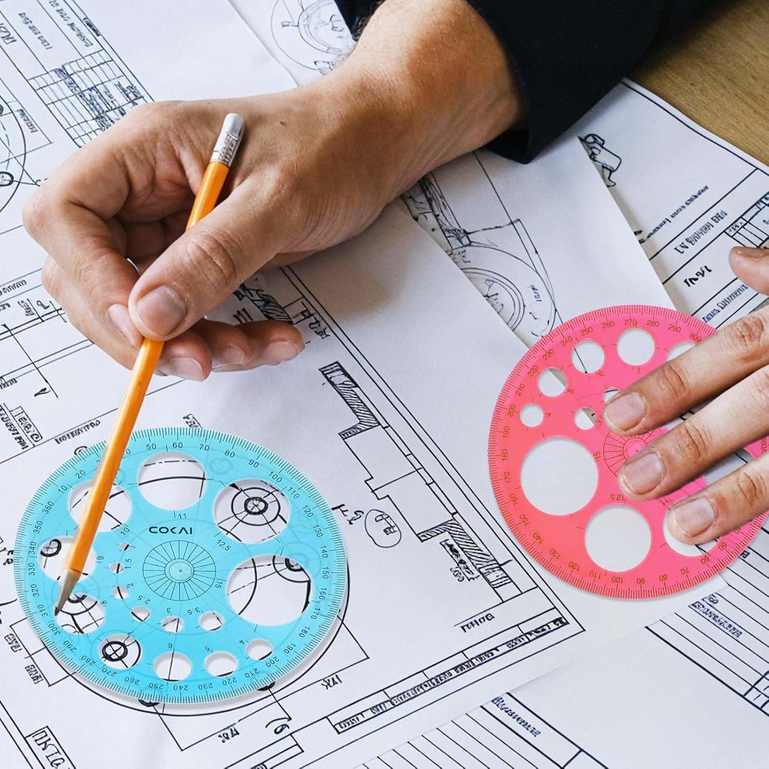 Plantilla Circular de Dibujo Ymapinc 2 Piezas 11.5 cm