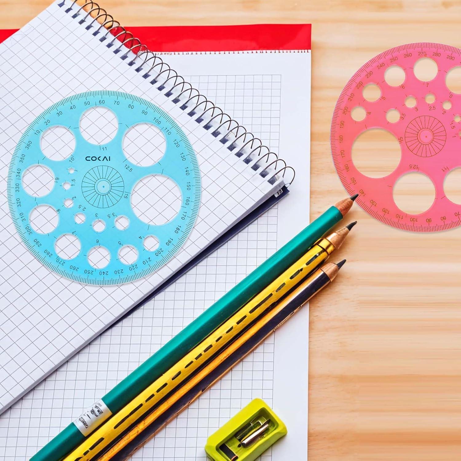 Plantilla Circular de Dibujo Ymapinc 2 Piezas 11.5 cm