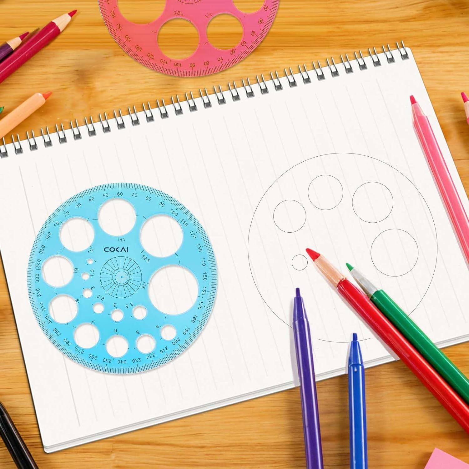 Plantilla Circular de Dibujo Ymapinc 2 Piezas 11.5 cm