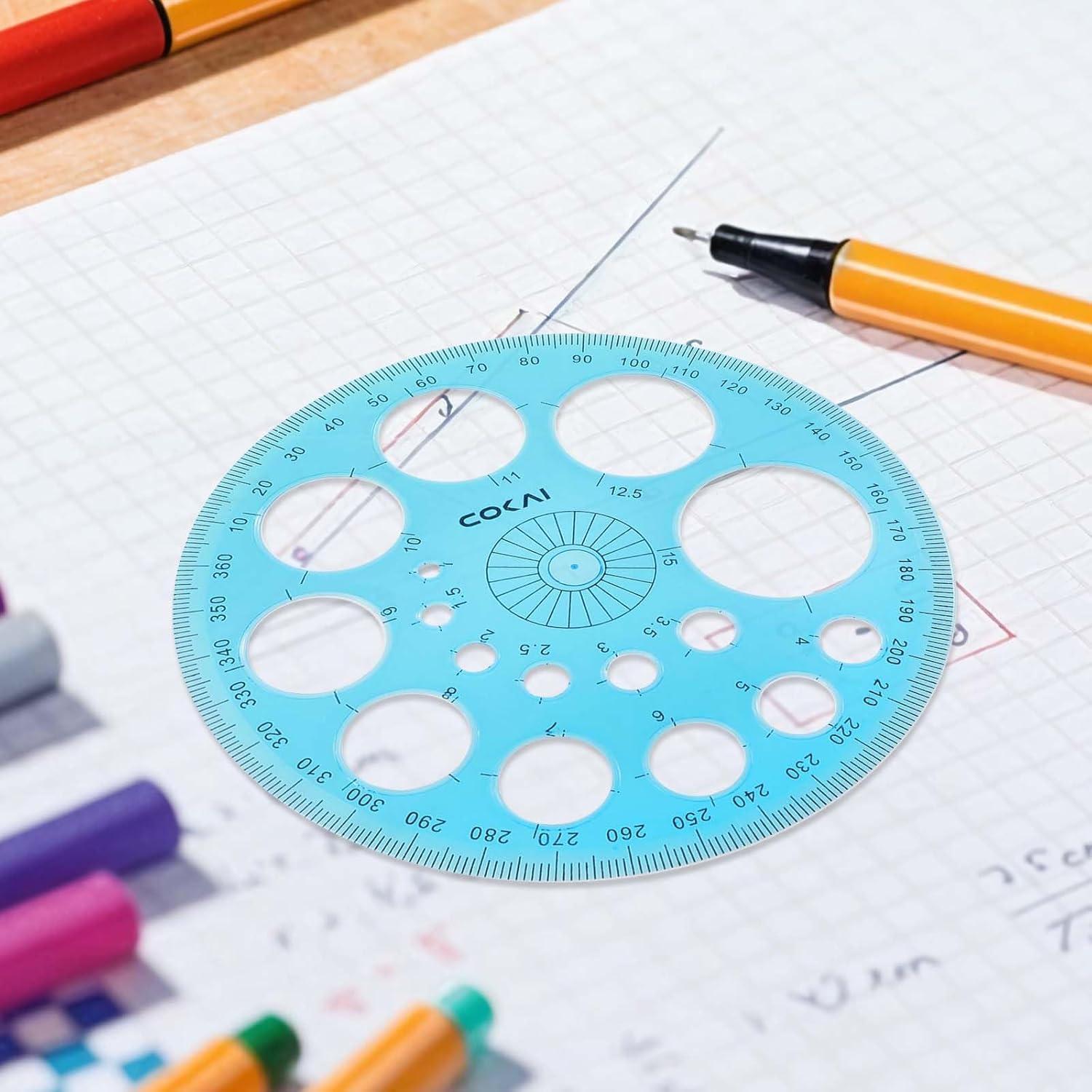 Plantilla Circular de Dibujo Ymapinc 2 Piezas 11.5 cm