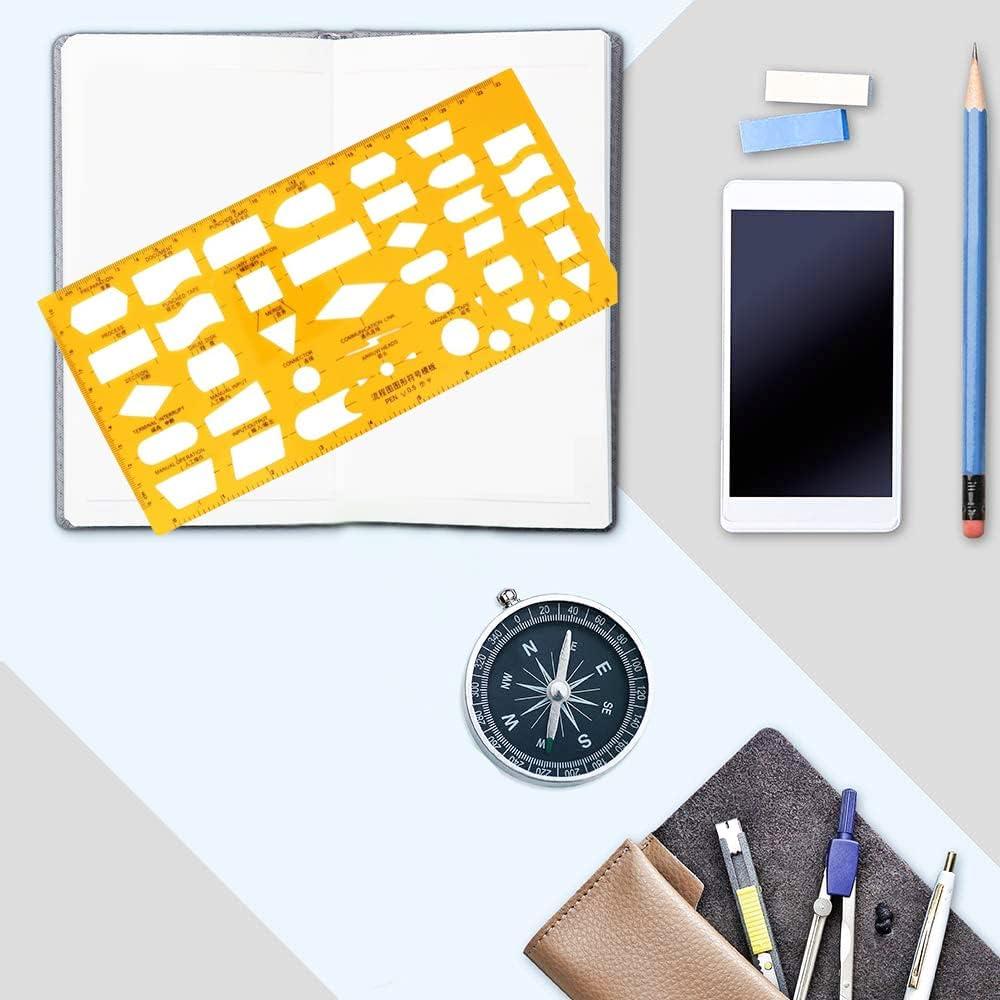 Plantilla de Dibujo Geométrico Utoolmart de Plexiglás 26.4x13.6cm