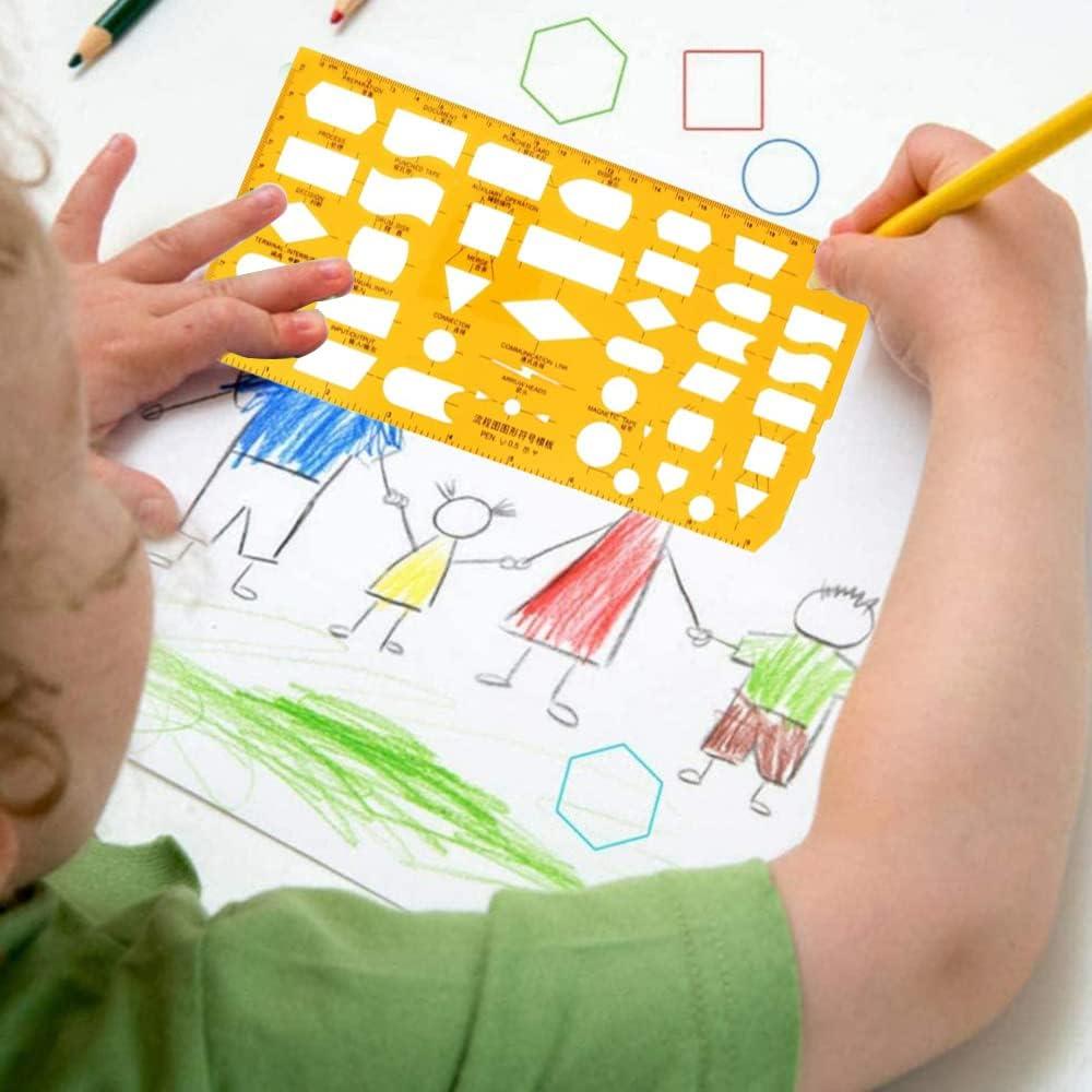 Plantilla de Dibujo Geométrico Utoolmart de Plexiglás 26.4x13.6cm