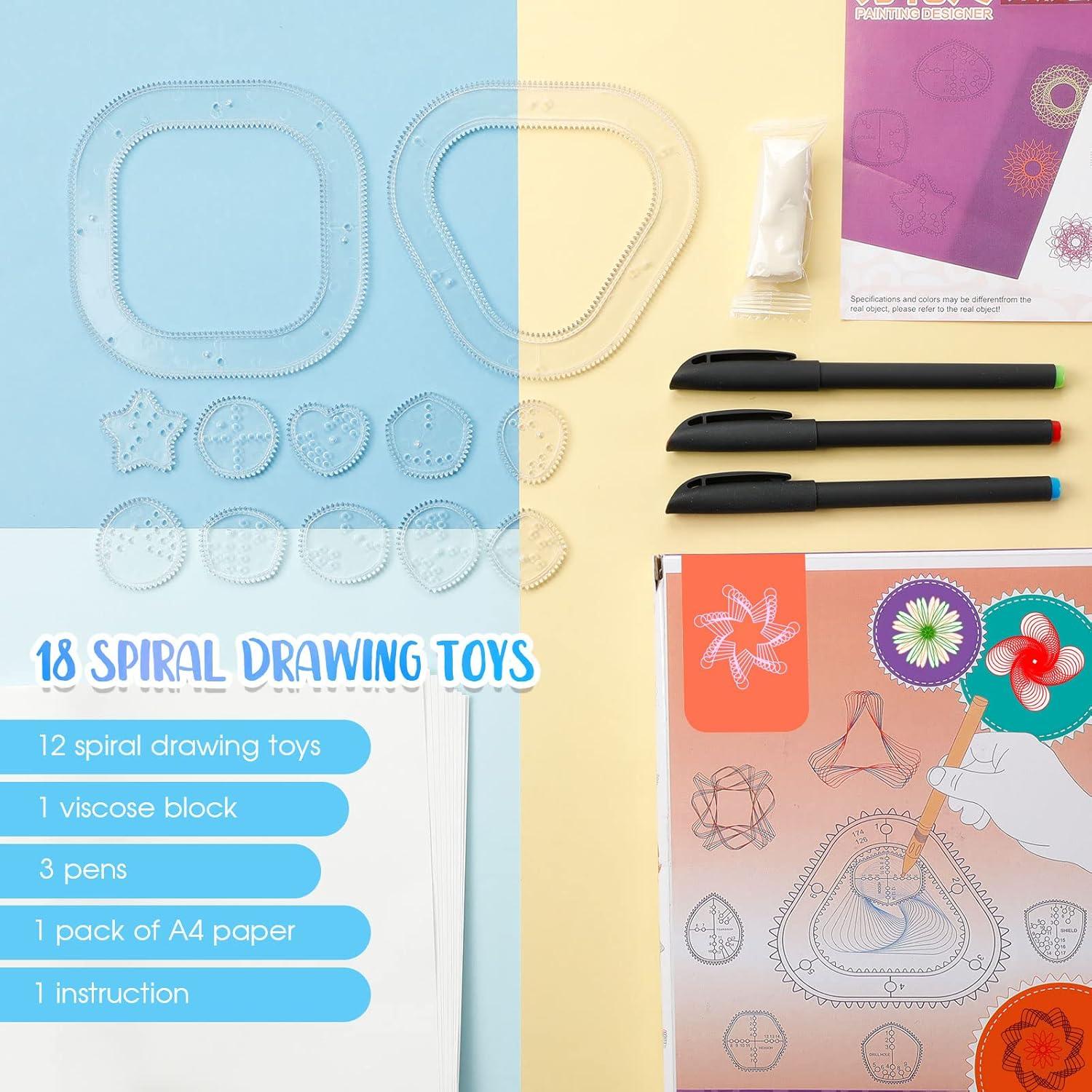 Kit de Dibujo Geométrico Henoyso 18 Pcs Plantillas y Bolígrafos