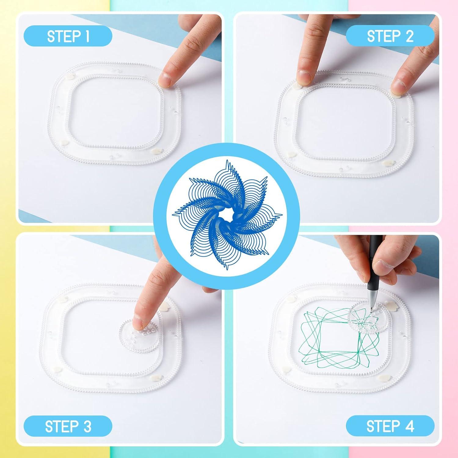 Kit de Dibujo Geométrico Henoyso 18 Pcs Plantillas y Bolígrafos