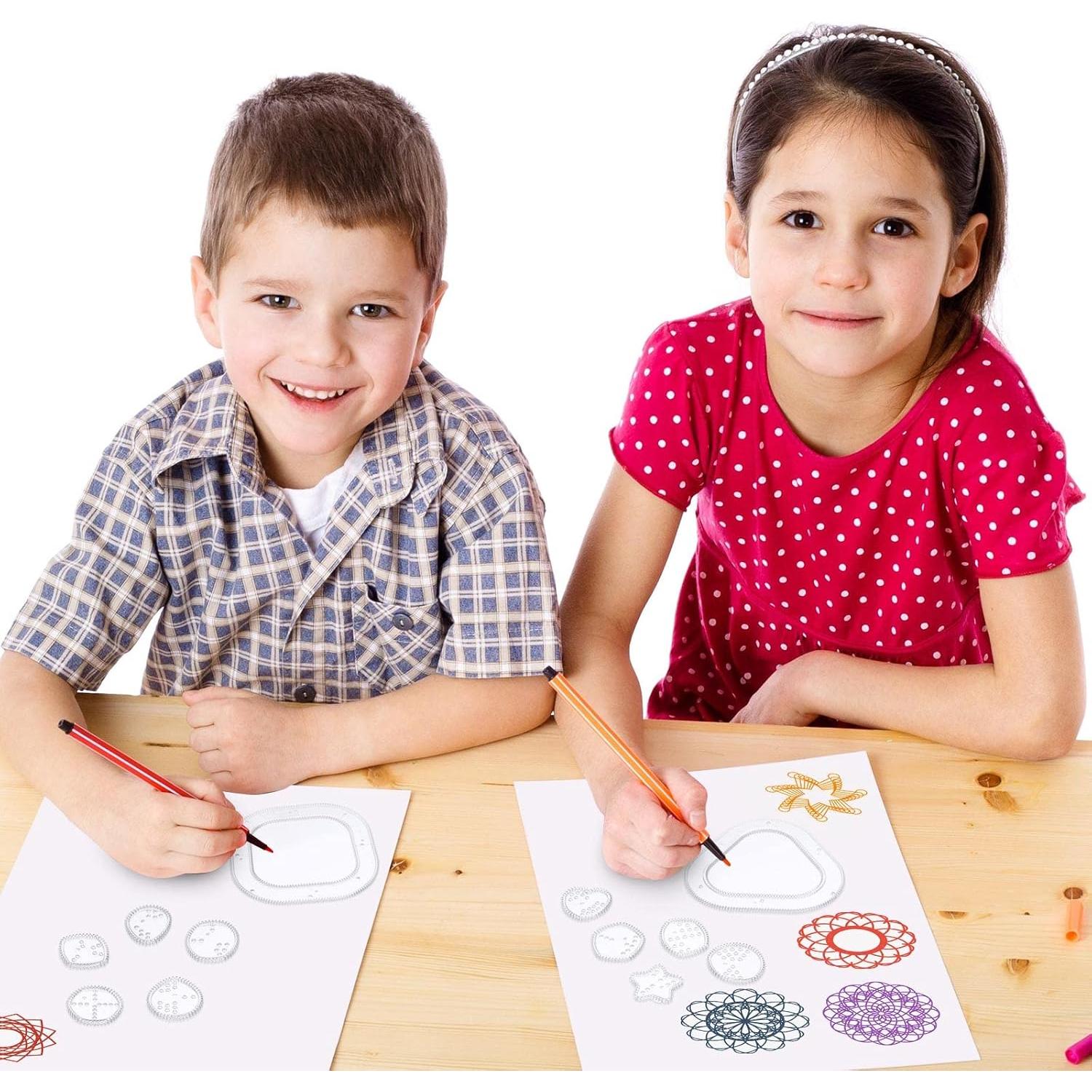 Kit de Dibujo Geométrico Henoyso 18 Pcs Plantillas y Bolígrafos