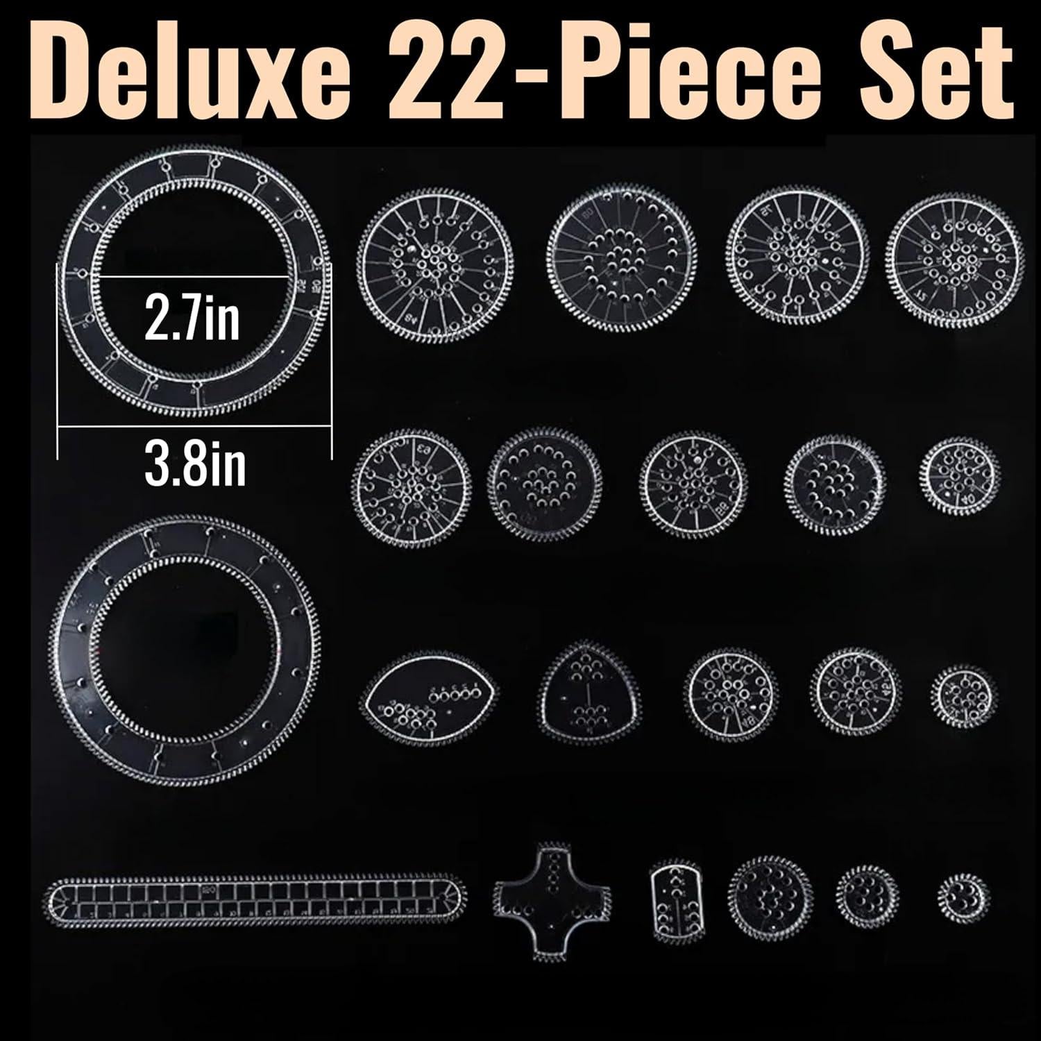 Kit de Dibujo Espiral SHIZAM Creativo 22 Piezas para Todas las Edades