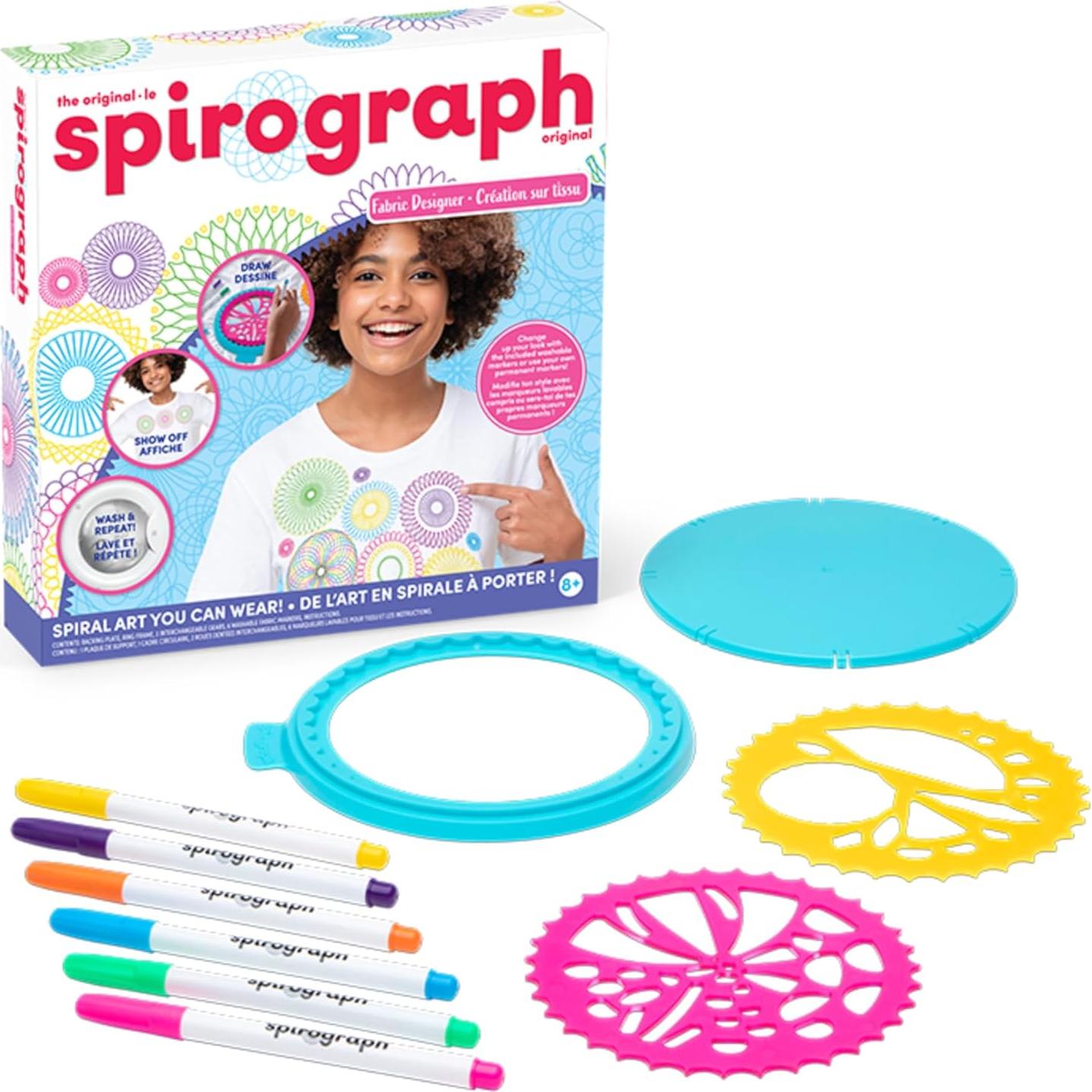 Spirograph Diseñador de Tela PlayMonster - Kit de Dibujo 6 Marcadores