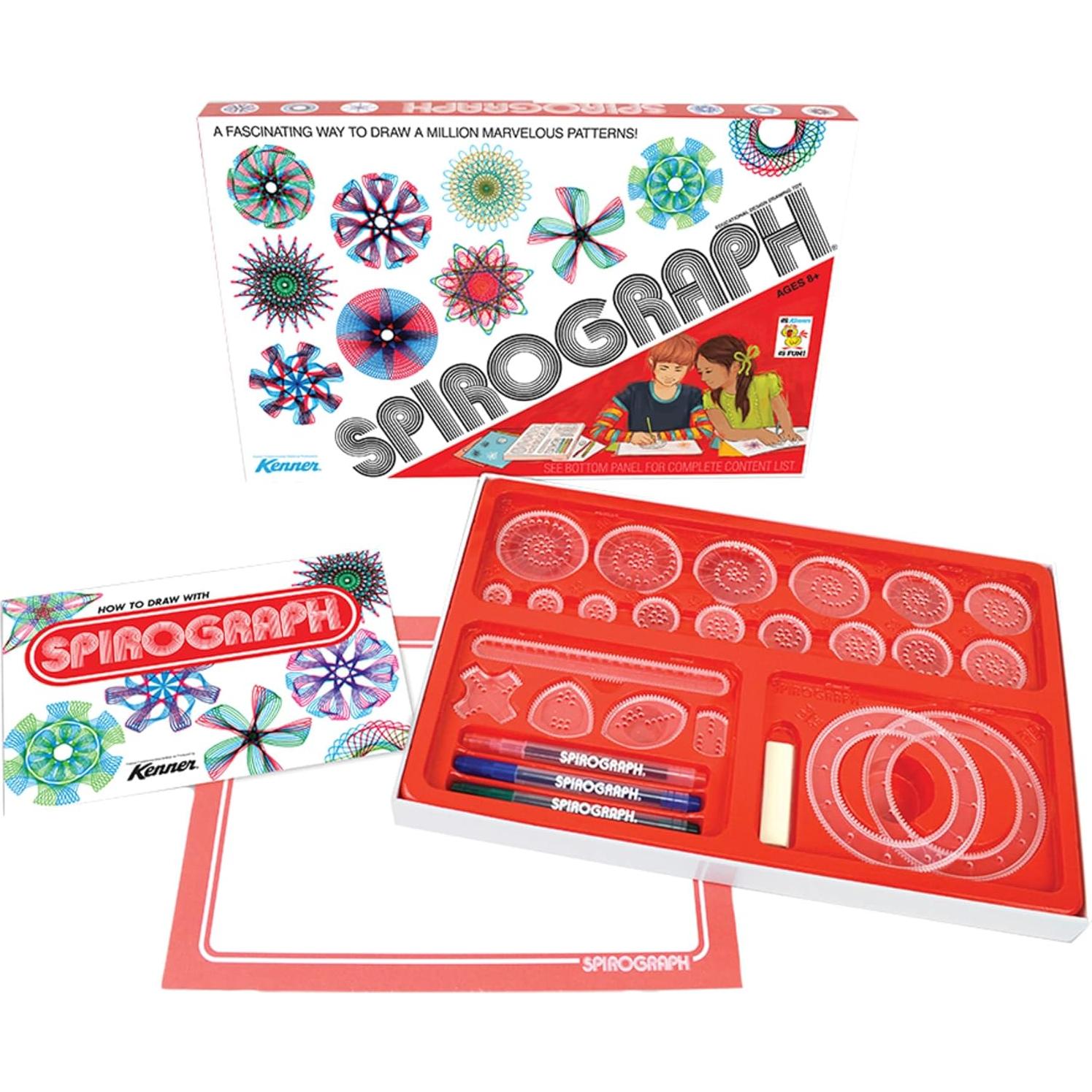Juego Retro Spirograph Deluxe PlayMonster - Kit de Dibujo 3D