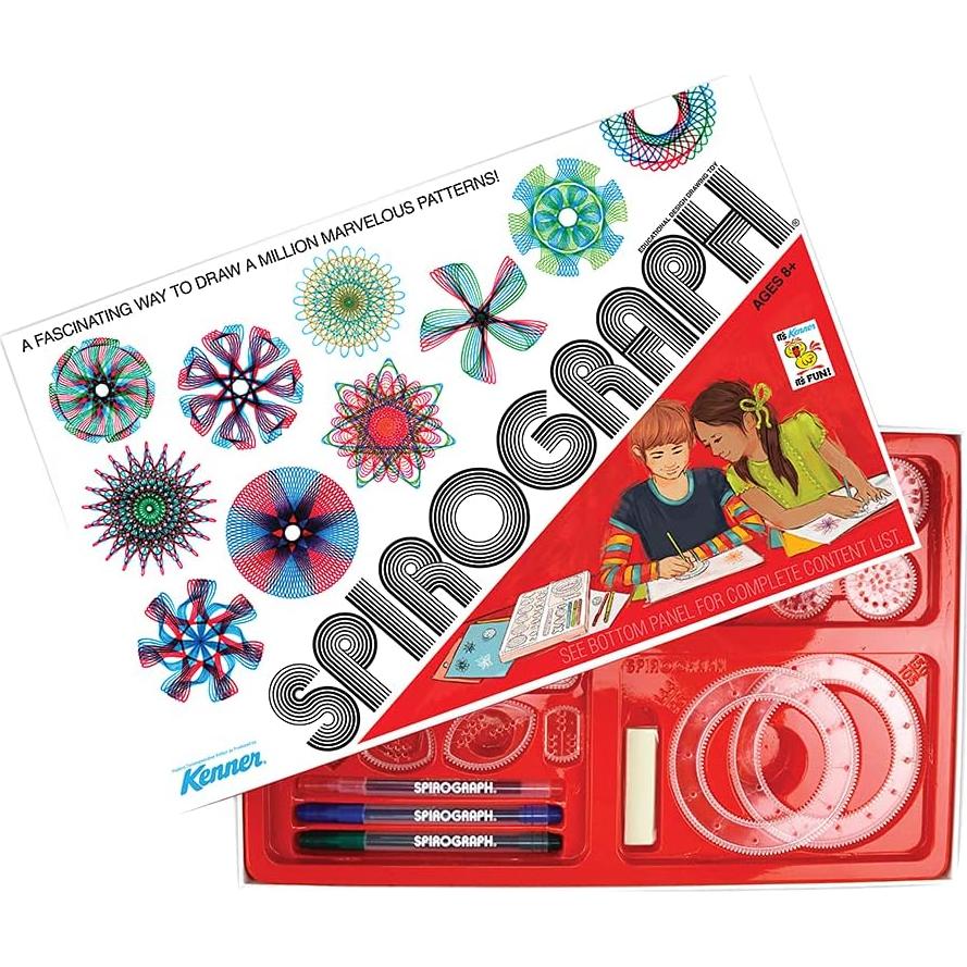 Juego Retro Spirograph Deluxe PlayMonster - Kit de Dibujo 3D