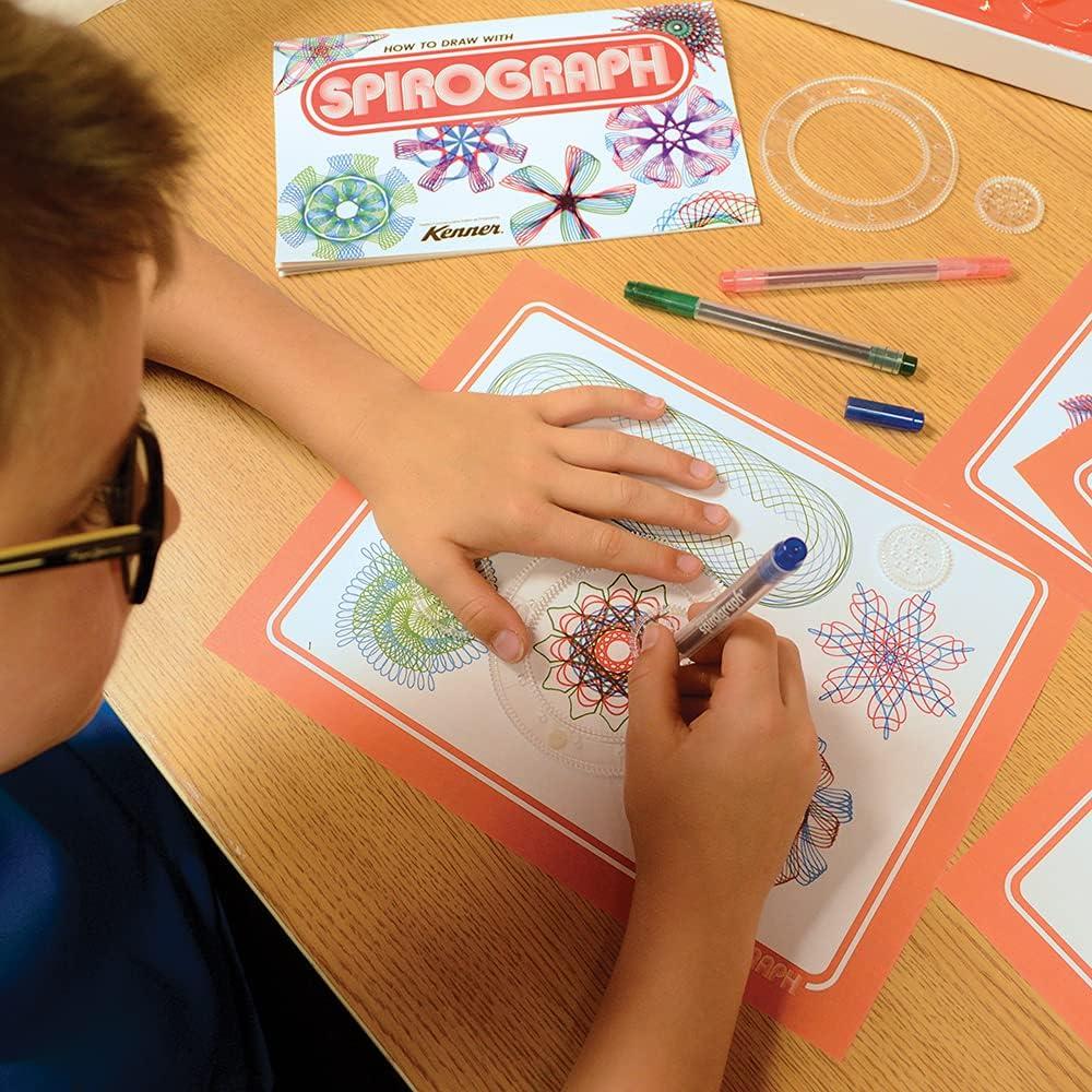 Juego Retro Spirograph Deluxe PlayMonster - Kit de Dibujo 3D
