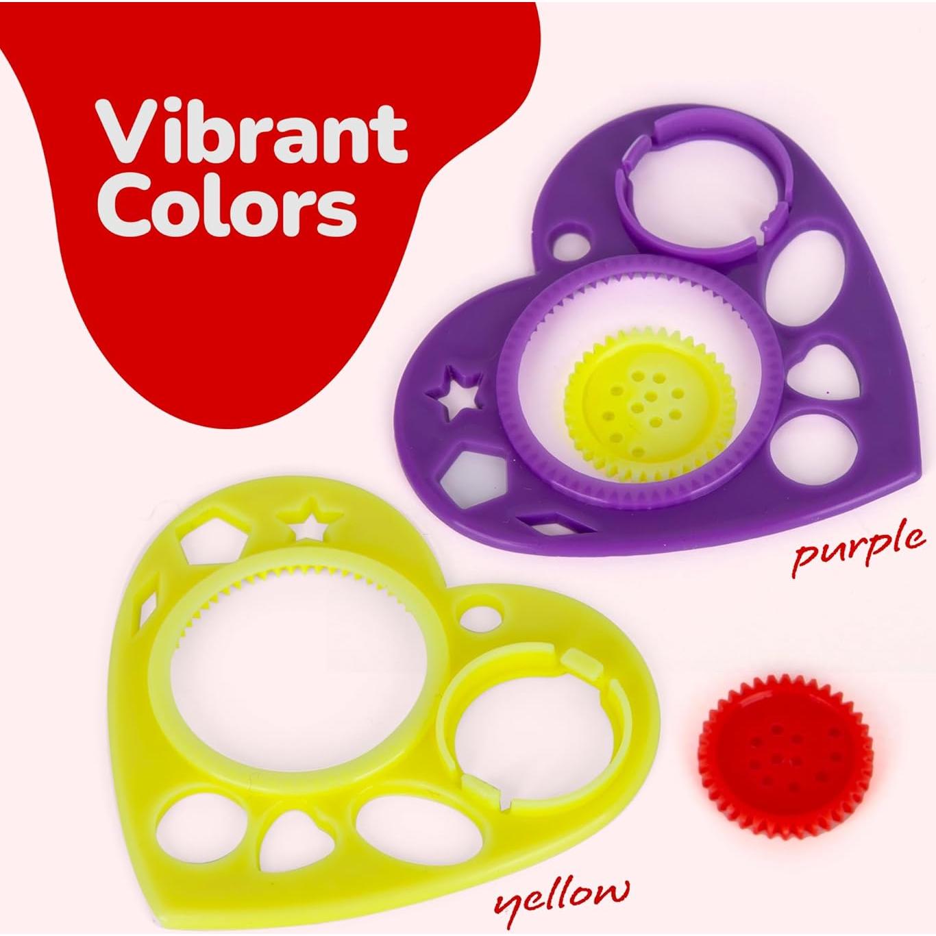 Set de Spirografías en Forma de Corazón ArtCreativity - 24 Piezas