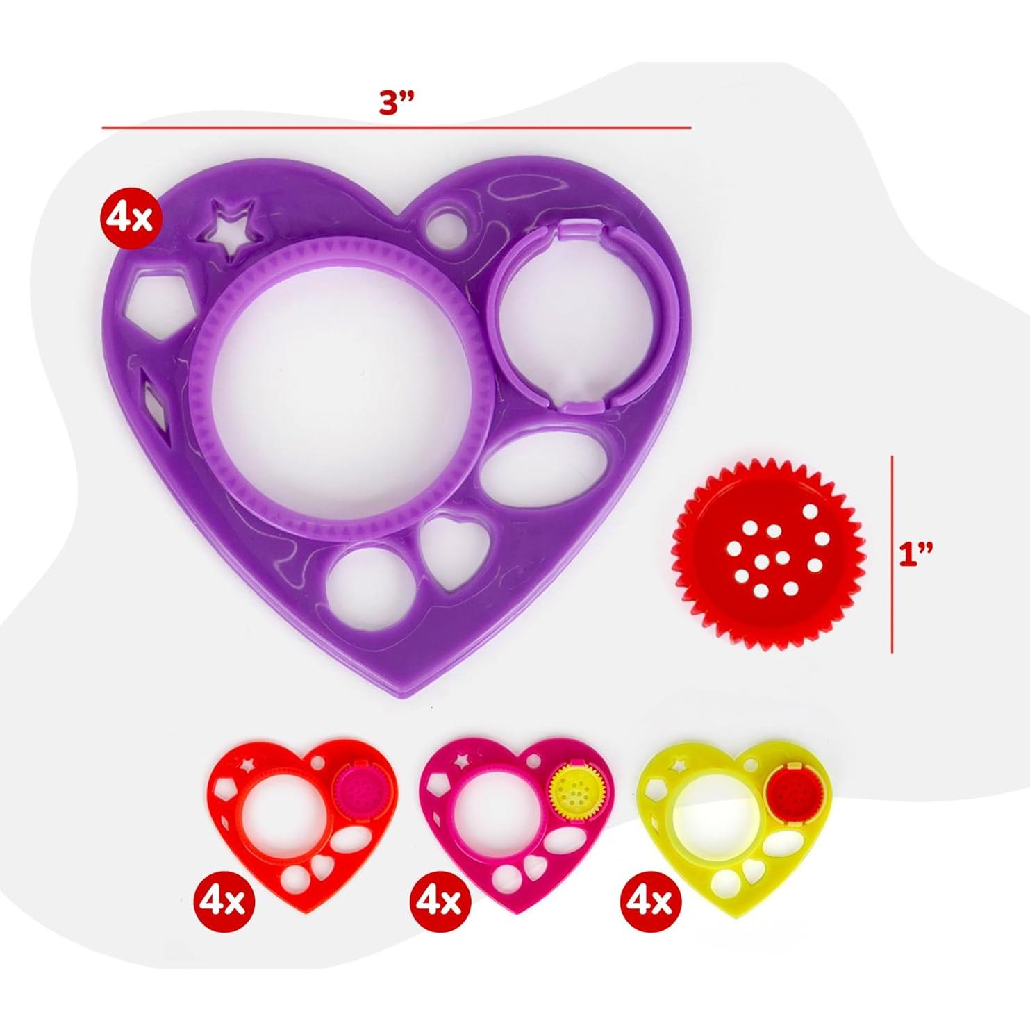 Set de Spirografías en Forma de Corazón ArtCreativity - 24 Piezas