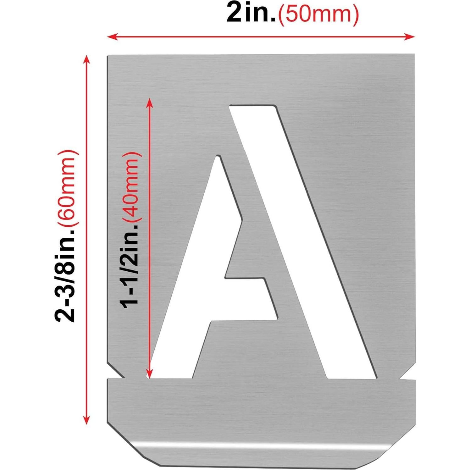 Plantillas de Letras de Acero Inoxidable HAUTMEC A-Z 40mm
