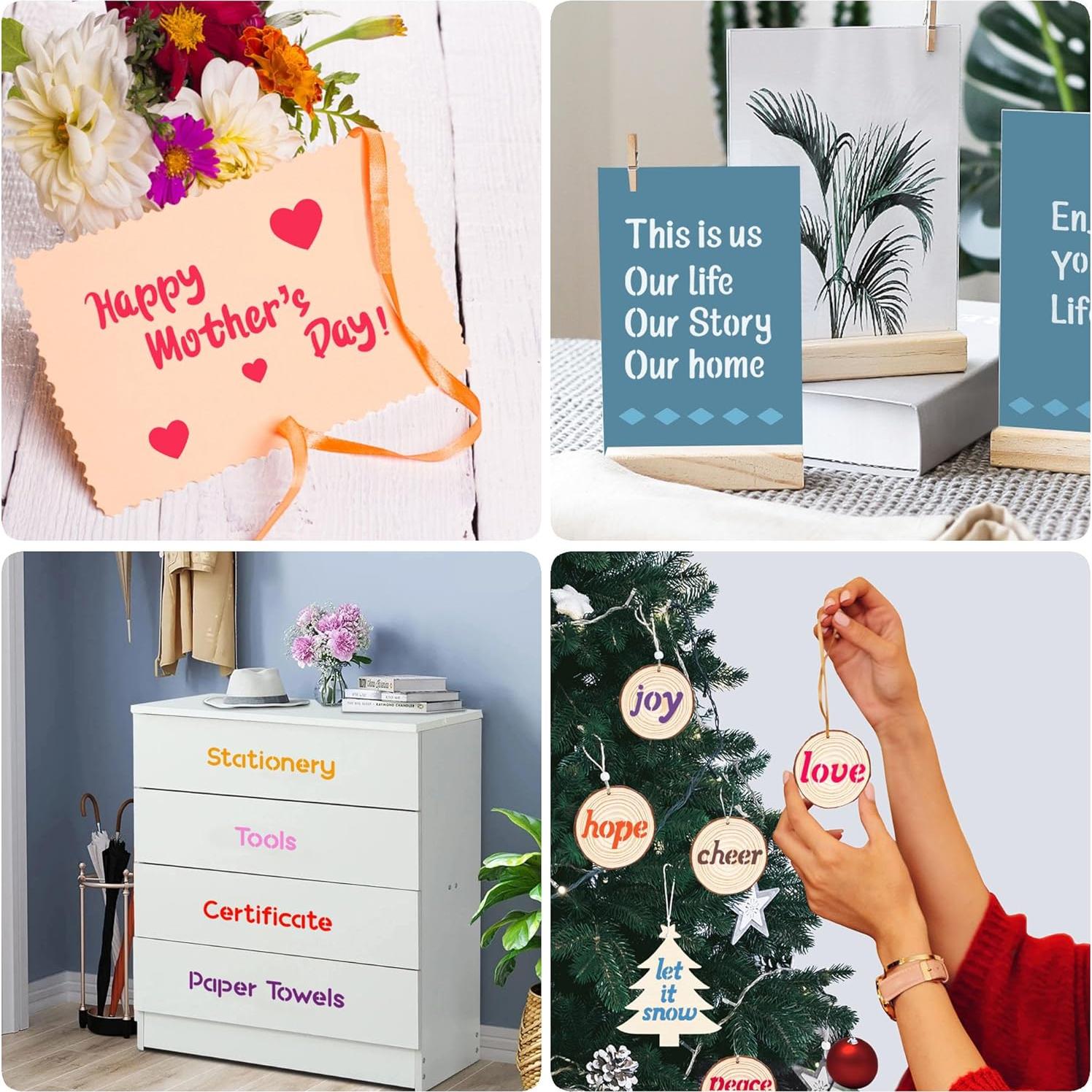 Plantillas Reutilizables Midenco para Pintar - 36 Pcs, 5 Tamaños