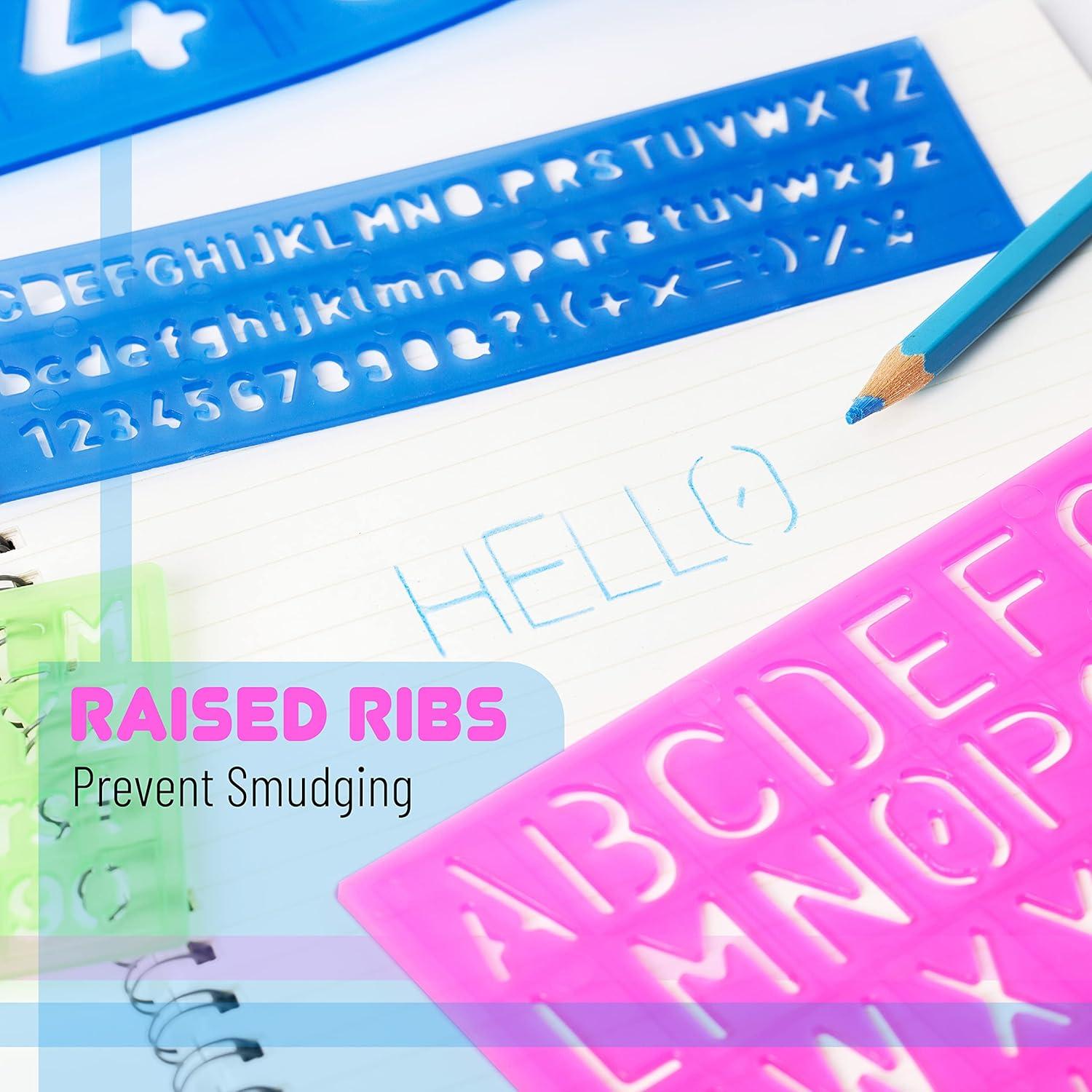 Plantillas de Letras y Números Sr. Pen - 5 Piezas Duraderas