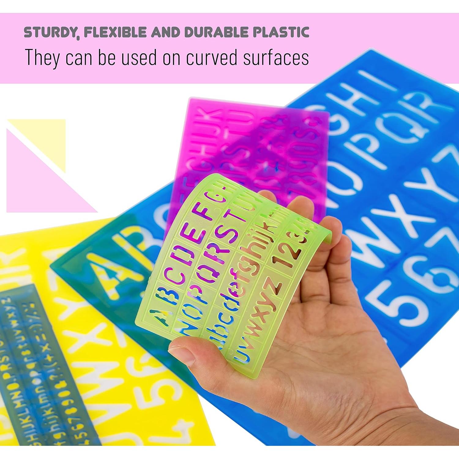 Plantillas de Letras y Números Sr. Pen - 5 Piezas Duraderas