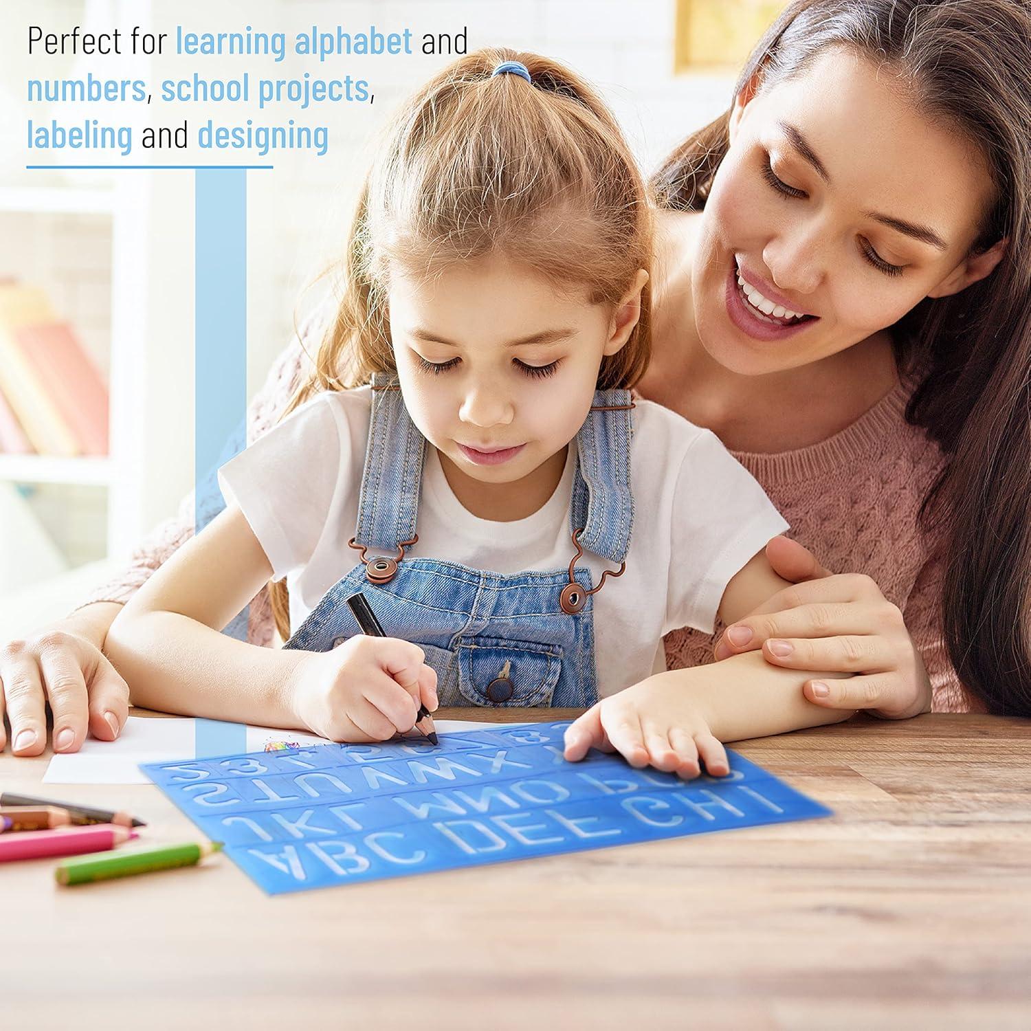 Plantillas de Letras y Números Sr. Pen - 5 Piezas Duraderas