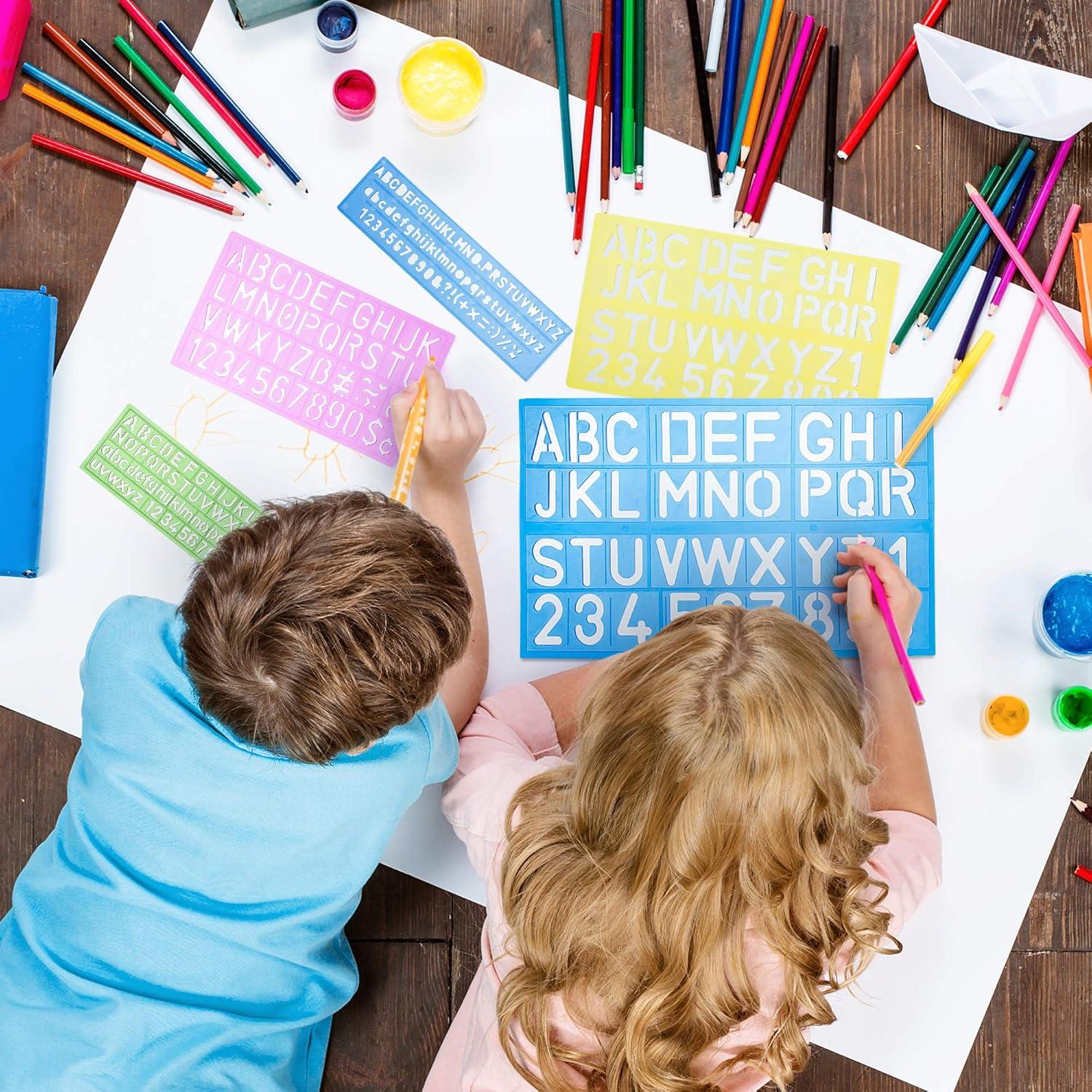 Plantillas de Letras y Números Sr. Pen - 5 Piezas Duraderas