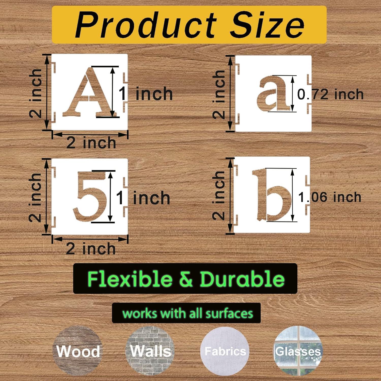 Kit de Plantillas de Letras Reutilizables DZXCYZ - 65 Piezas