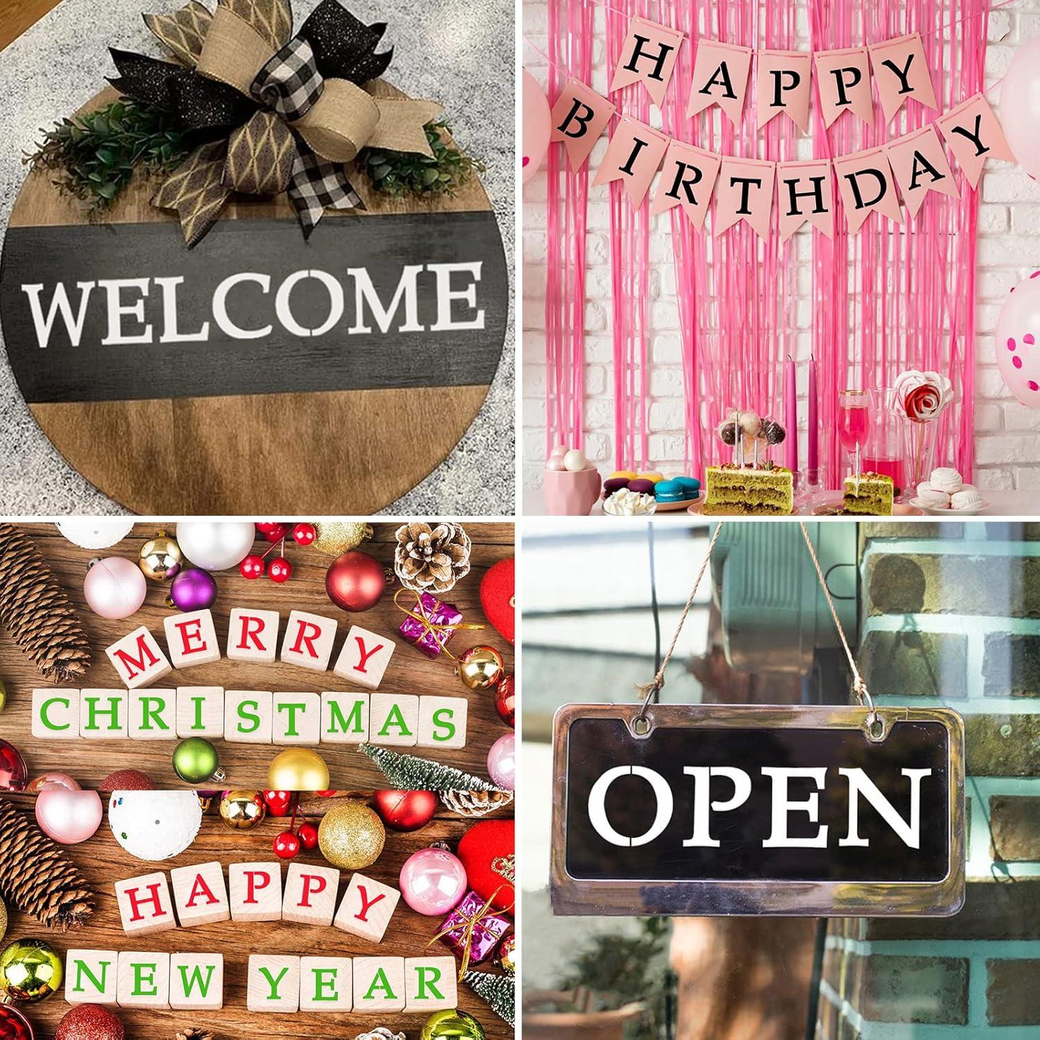 Kit de Plantillas de Letras Reutilizables DZXCYZ - 65 Piezas