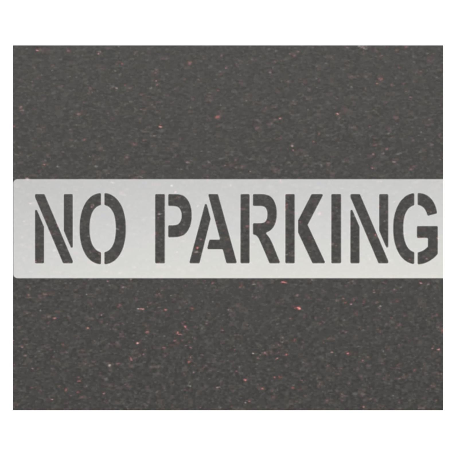 No Parking Stencil with 12" Letters for Painting Blacktops and Curbs Establish Tow Away Zones for Customers and Residents Bendable One Piece 1/16" Thick Plastic by Marketing Holders