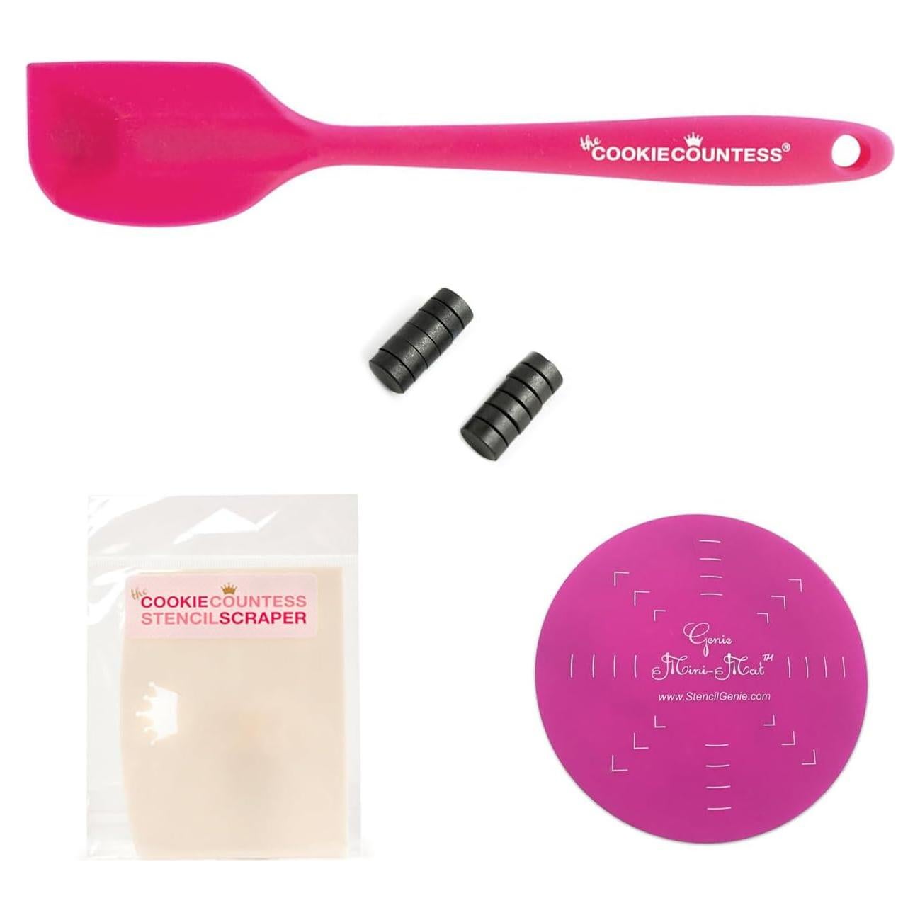 The Cookie Countess Cookie Stenciling Essentials - Tools for Stenciling a Cookie with Royal Icing