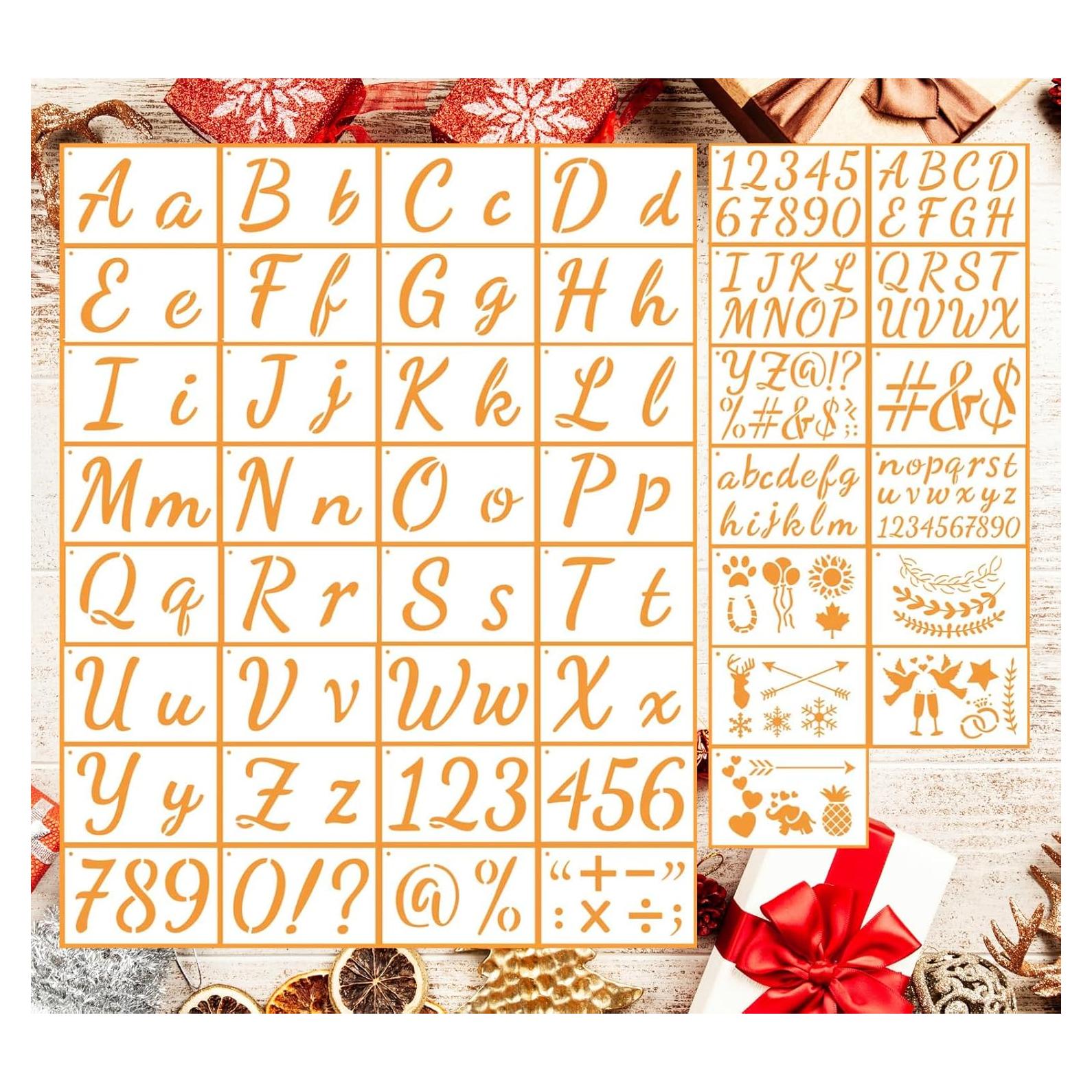 Plantillas de Letras Grandes Lofivilra 21x14 cm Reutilizables