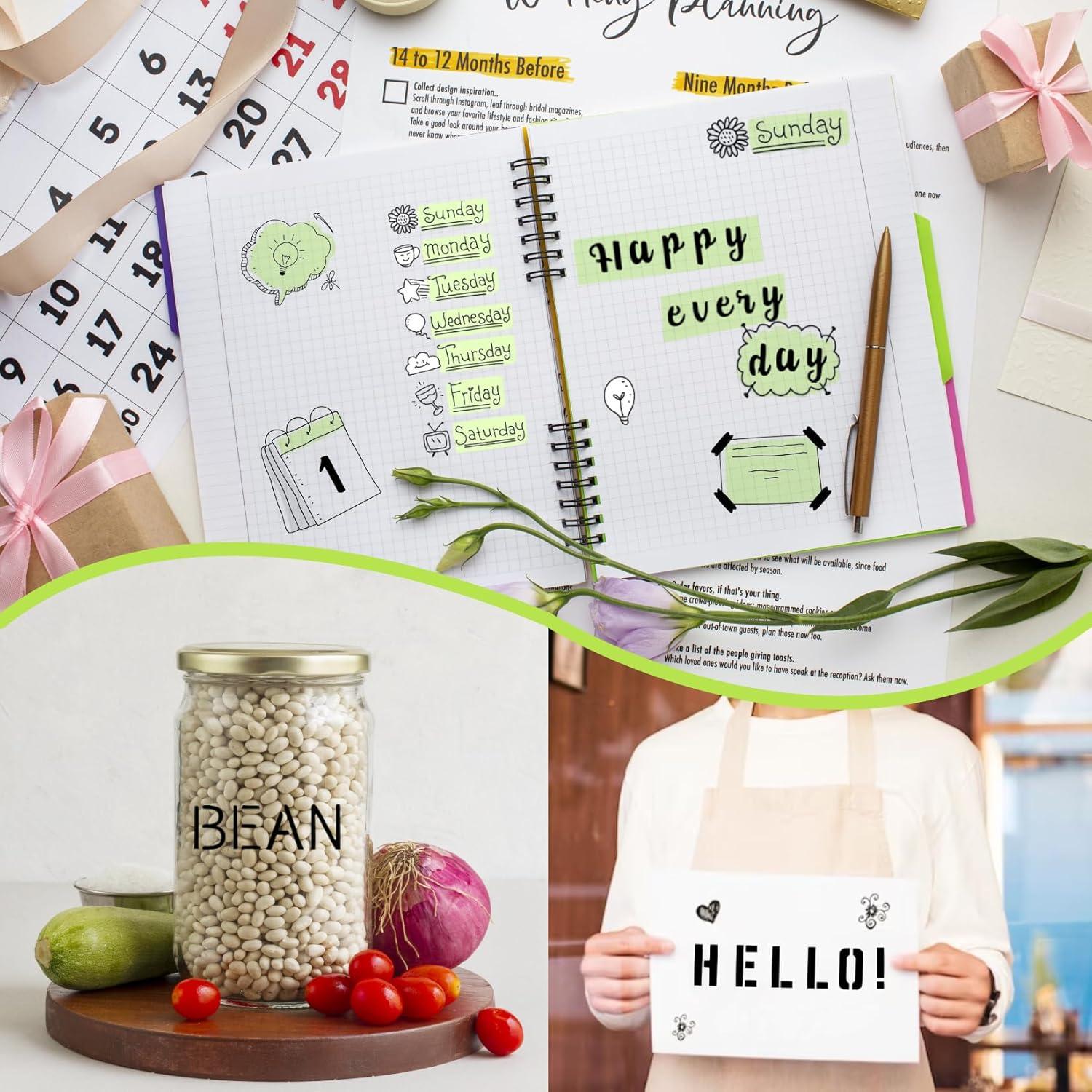 20 Plantillas de Letras Reutilizables Boqon para Pintar