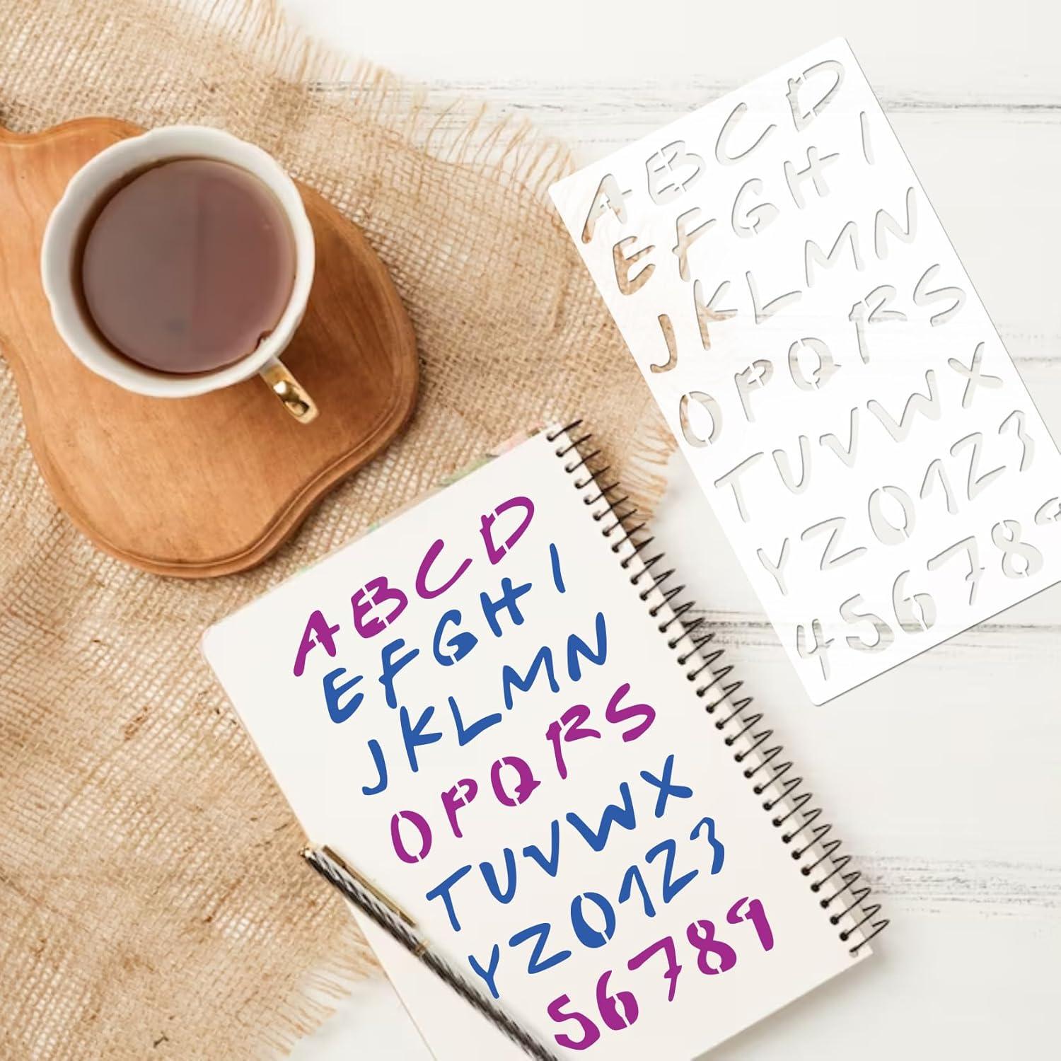 20 Plantillas de Letras Reutilizables Boqon para Pintar