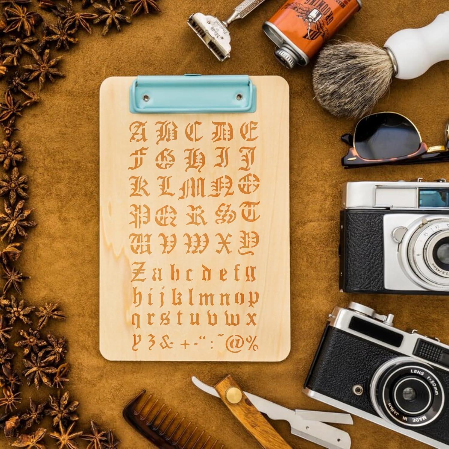 20 Plantillas de Letras Reutilizables Boqon para Pintar