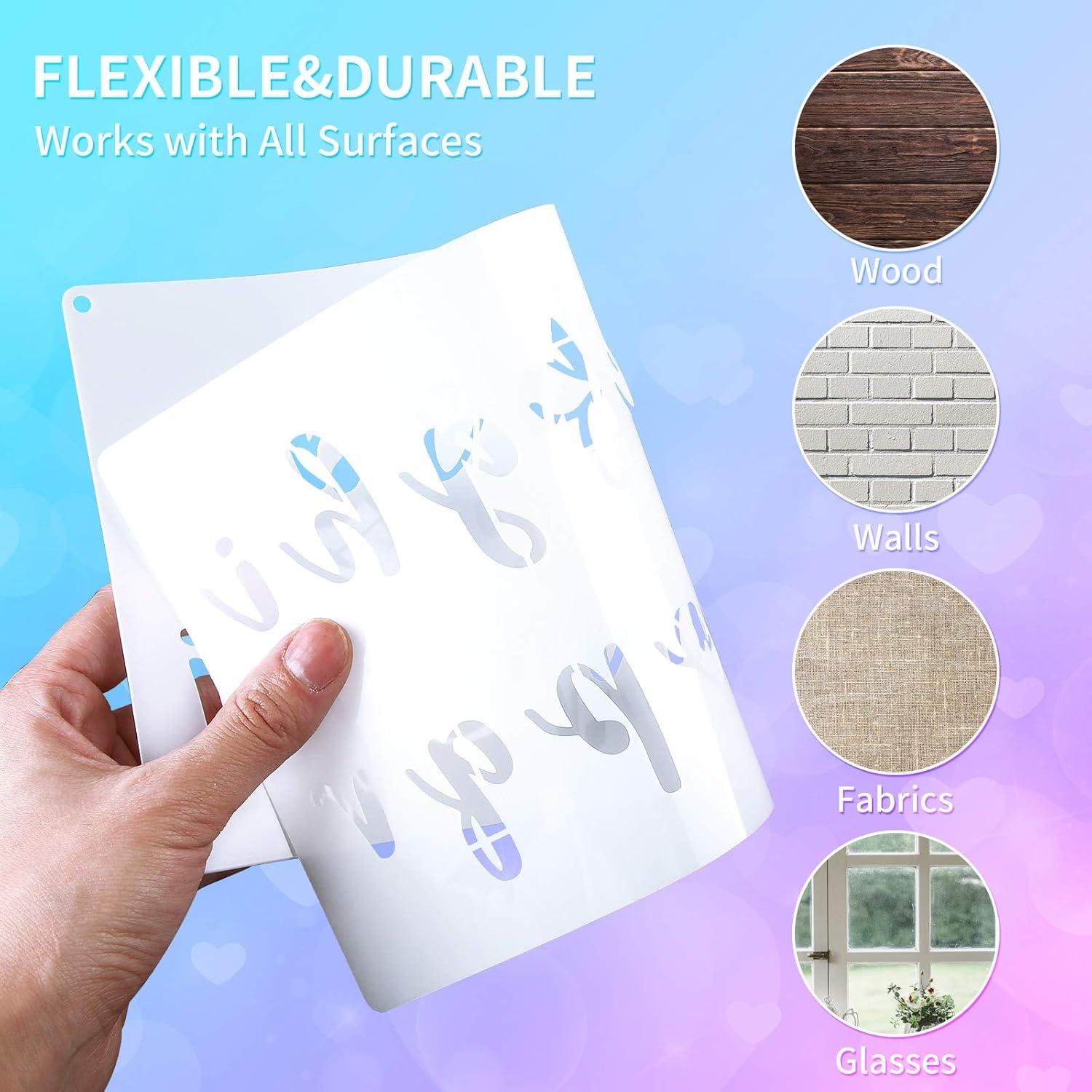 Plantillas reutilizables de letras y números Zonon 20x10 cm