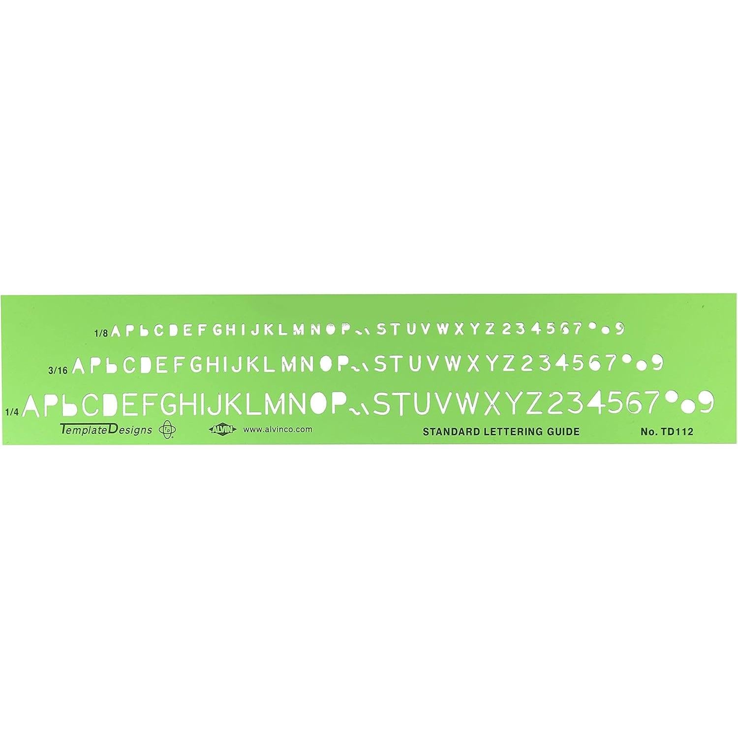 Plantilla de Letras Estándar ALVIN TD112 - Dibujo y Diseño