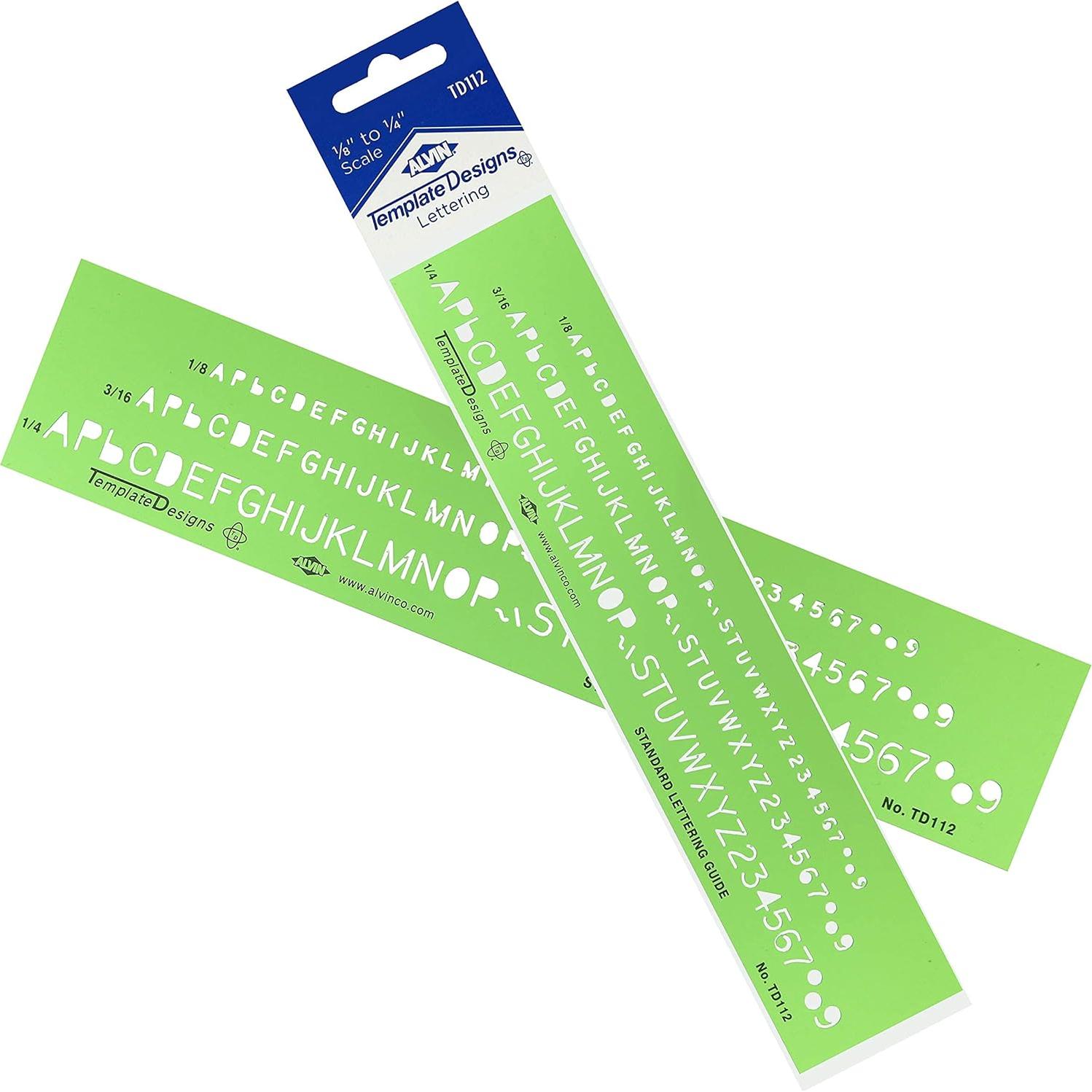 Plantilla de Letras Estándar ALVIN TD112 - Dibujo y Diseño