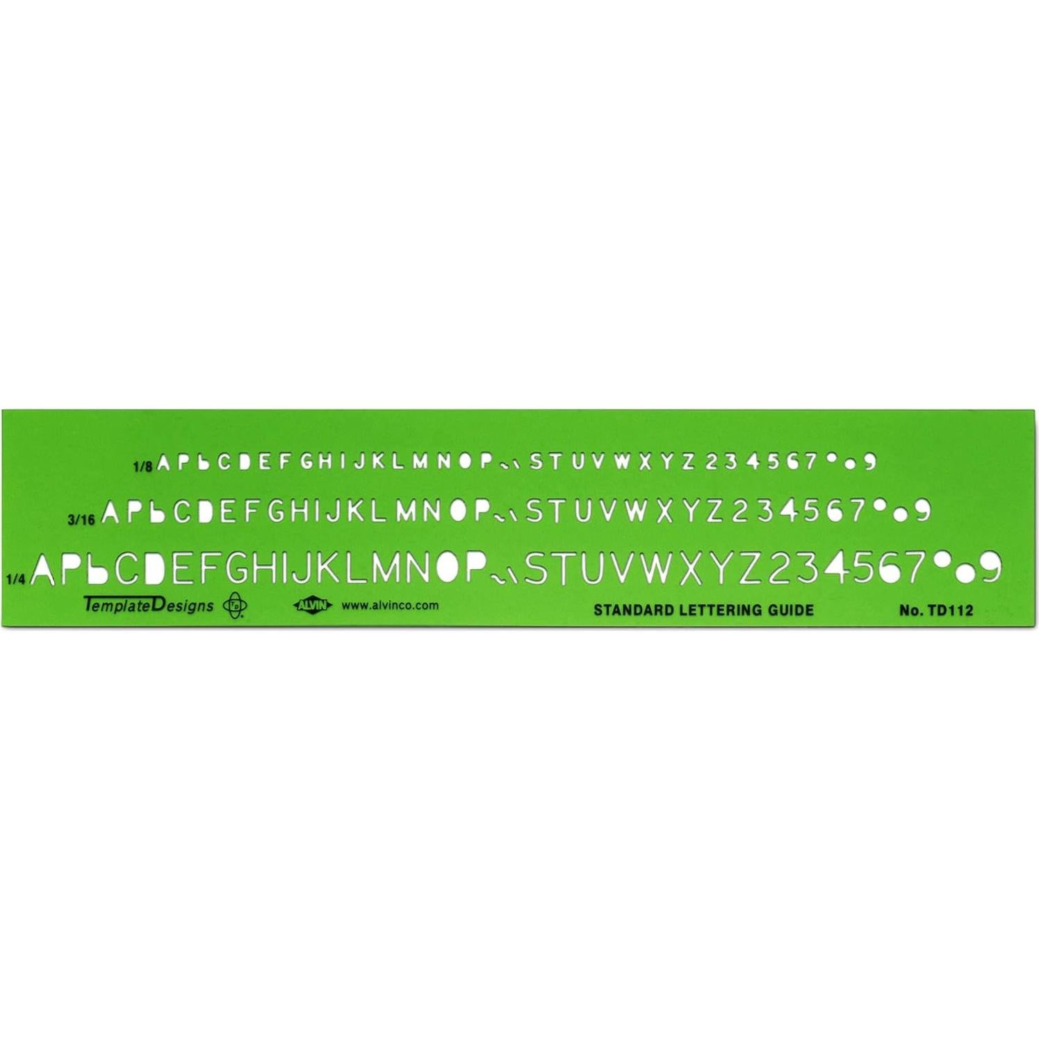 Plantilla de Letras Estándar ALVIN TD112 - Dibujo y Diseño