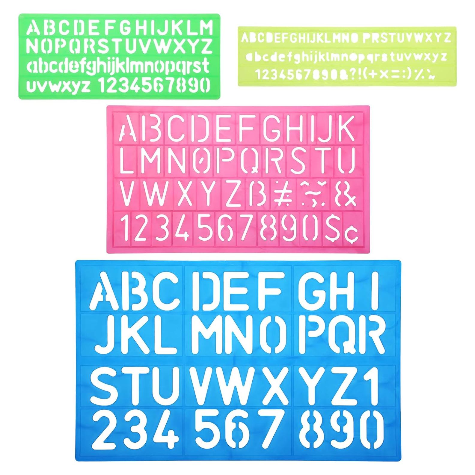 Juego de Plantillas de Letras y Números Molain - 4 Piezas