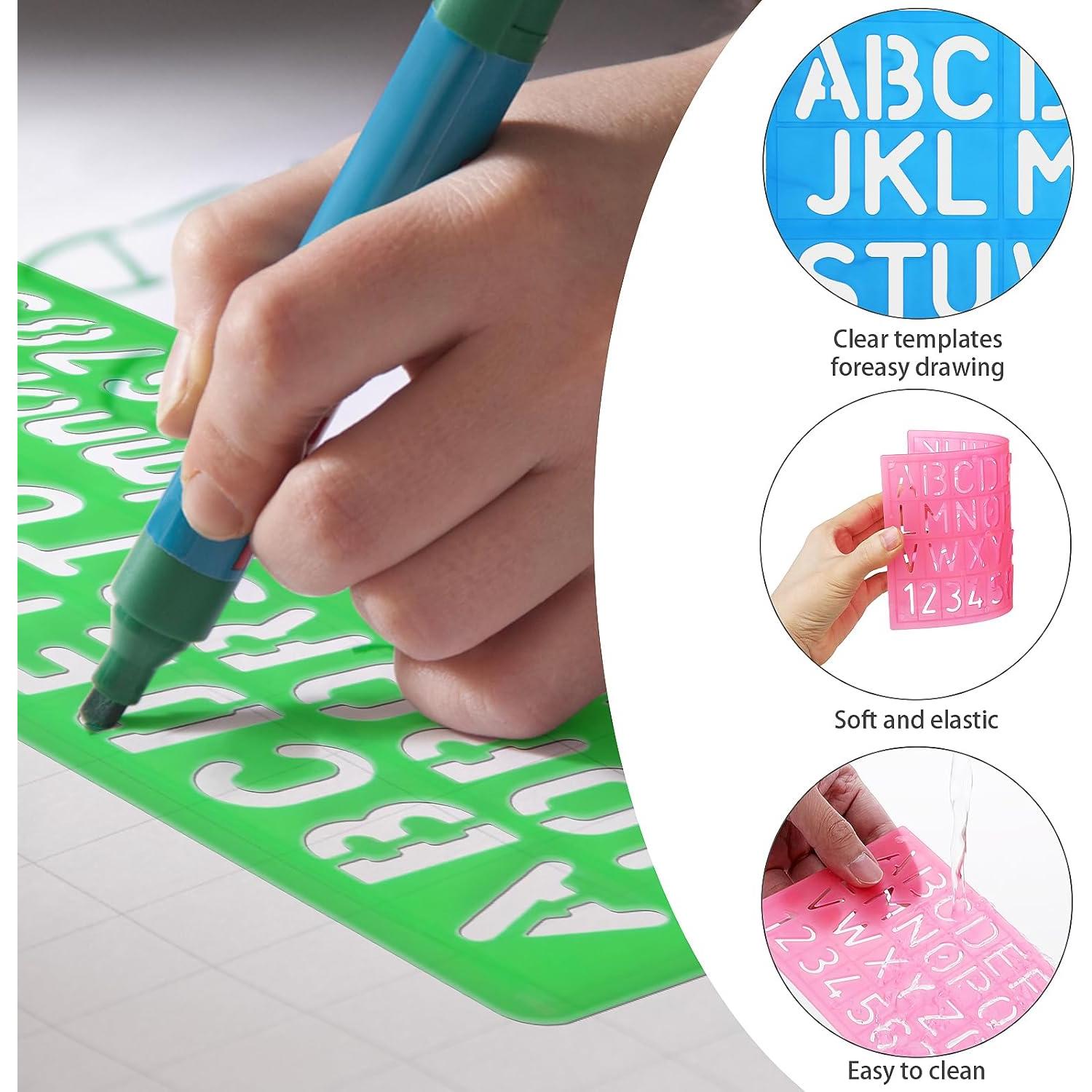 Juego de Plantillas de Letras y Números Molain - 4 Piezas