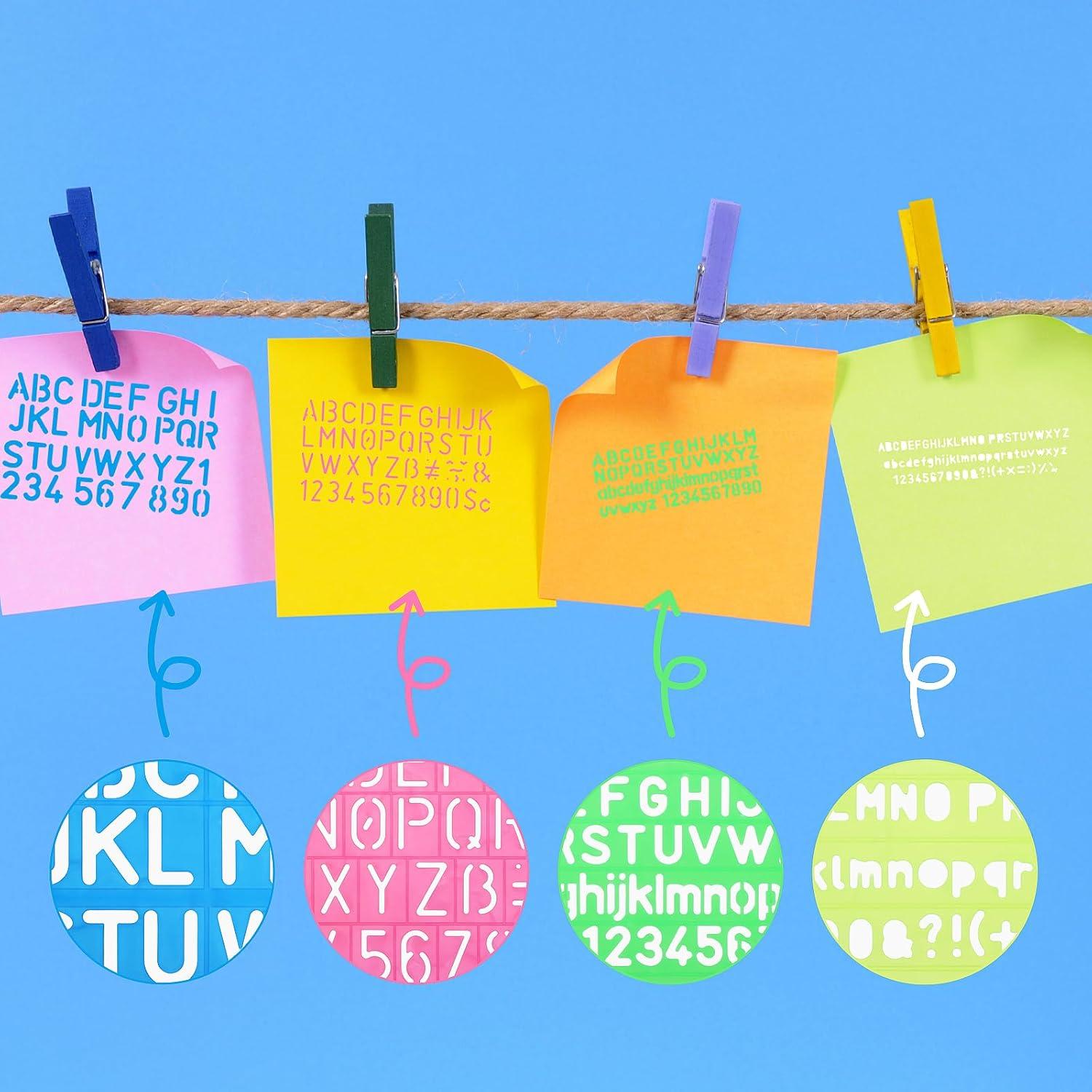 Juego de Plantillas de Letras y Números Molain - 4 Piezas