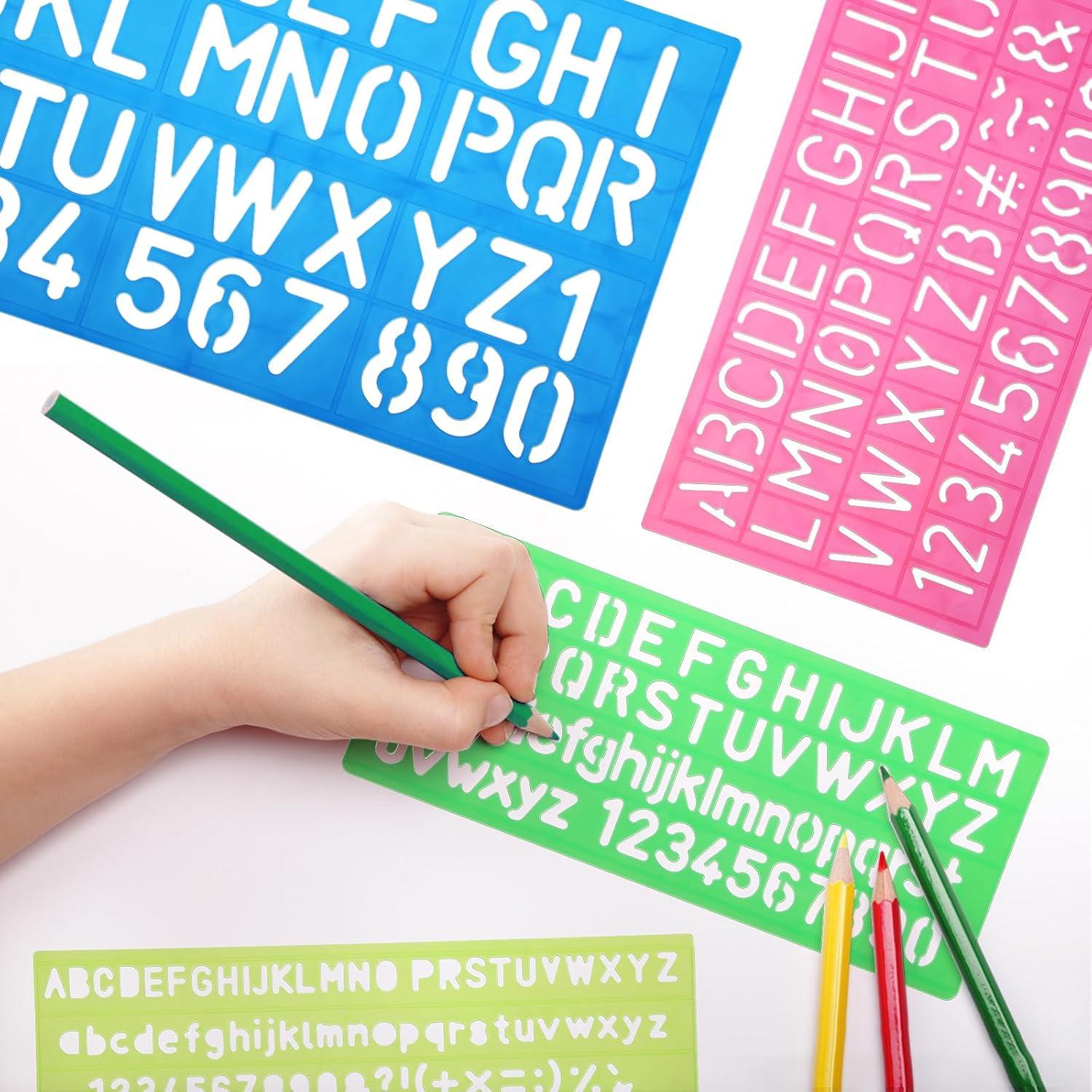 Juego de Plantillas de Letras y Números Molain - 4 Piezas