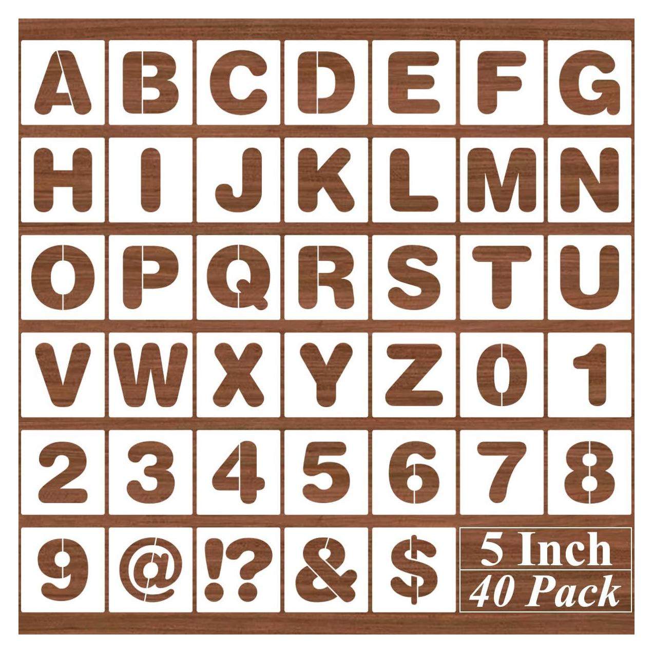 Plantillas de Letras y Números Reutilizables XANGEY 15.24 cm